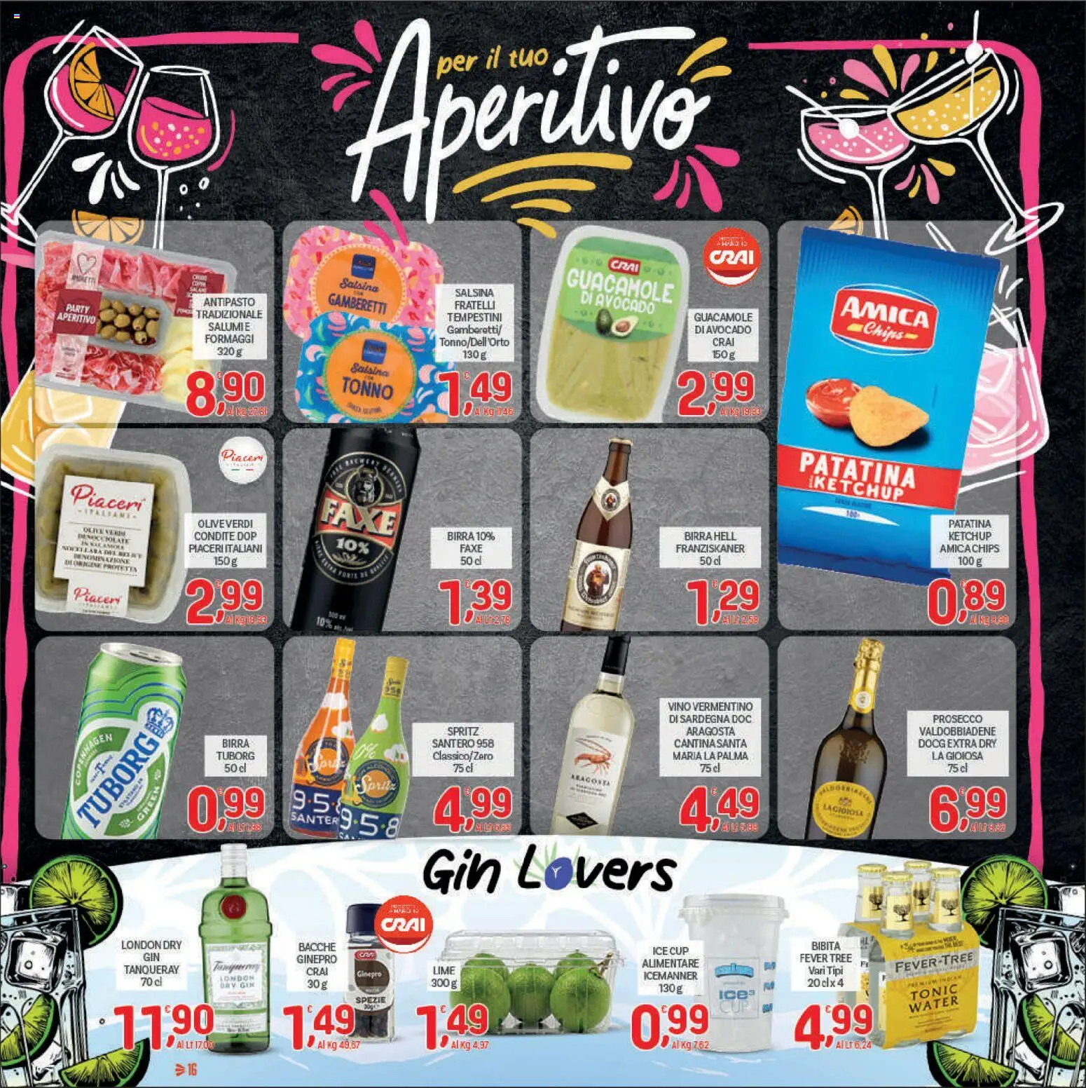 Volantino CRAI del 11.06.2026 | Pagina: 16 | Prodotti: Ketchup, Vino, Lime, Bibita
