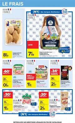 Carrefour - Prévisualisation de Jambon Le Paris CARREFOUR CLASSIC', Cuit à l'étouffée, 4 tranches, 160 g. valide à partir de 06/10/2026 | Page: 38 | Produits: Cuisses de poulet, Mais, Saucisse, Blanc de poulet