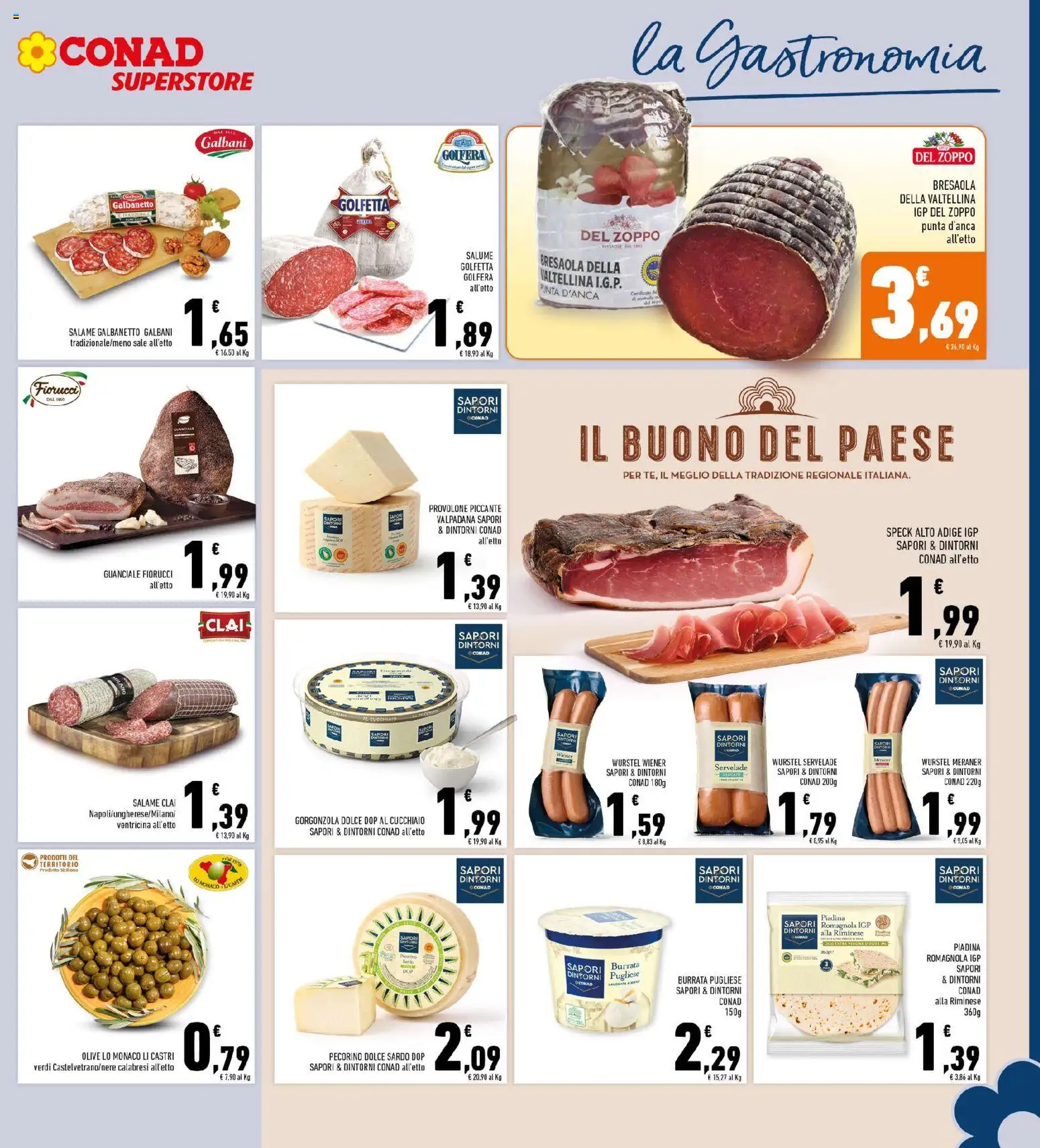 Volantino Conad del 06.05.2026 | Pagina: 9 | Prodotti: Salame, Bresaola, Piadina, Burrata