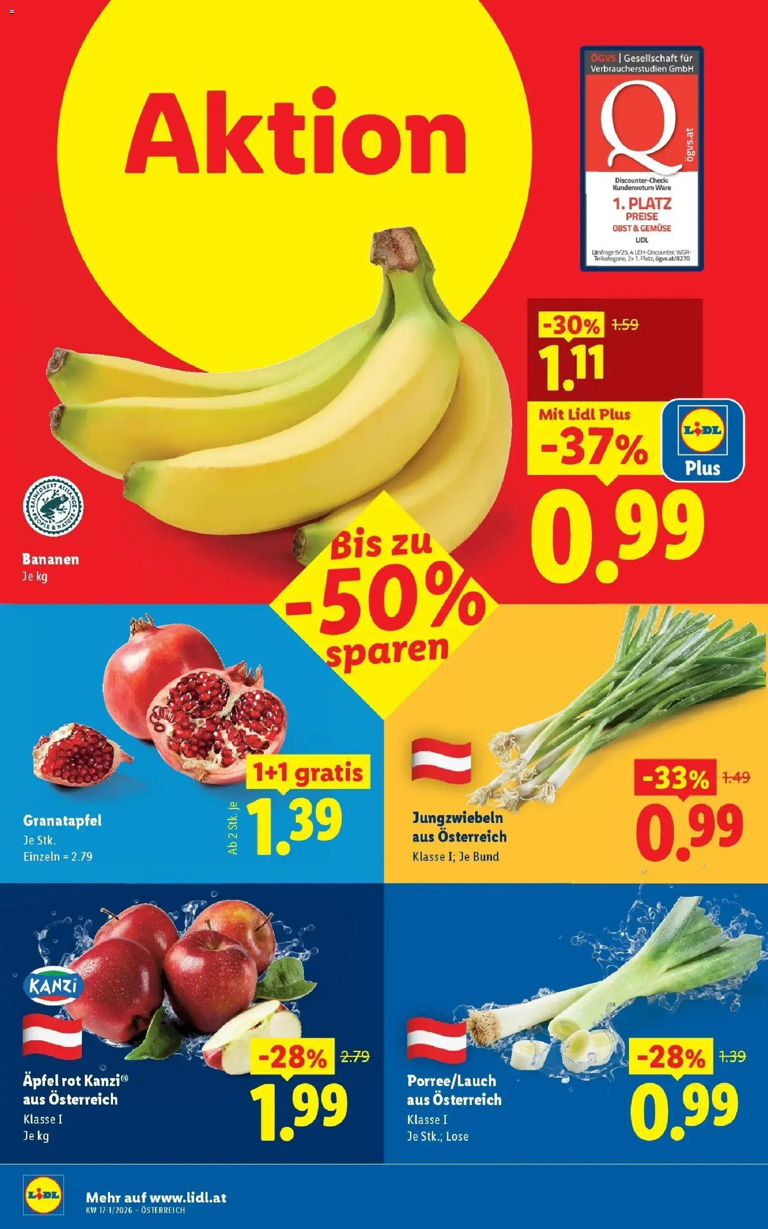 Lidl Flugblatt - Jenbach, Eferding, Dornbirn gültig ab 16.04.2026 | Seite: 39 | Produkte: Gemüse, Obst, Äpfel, Bananen