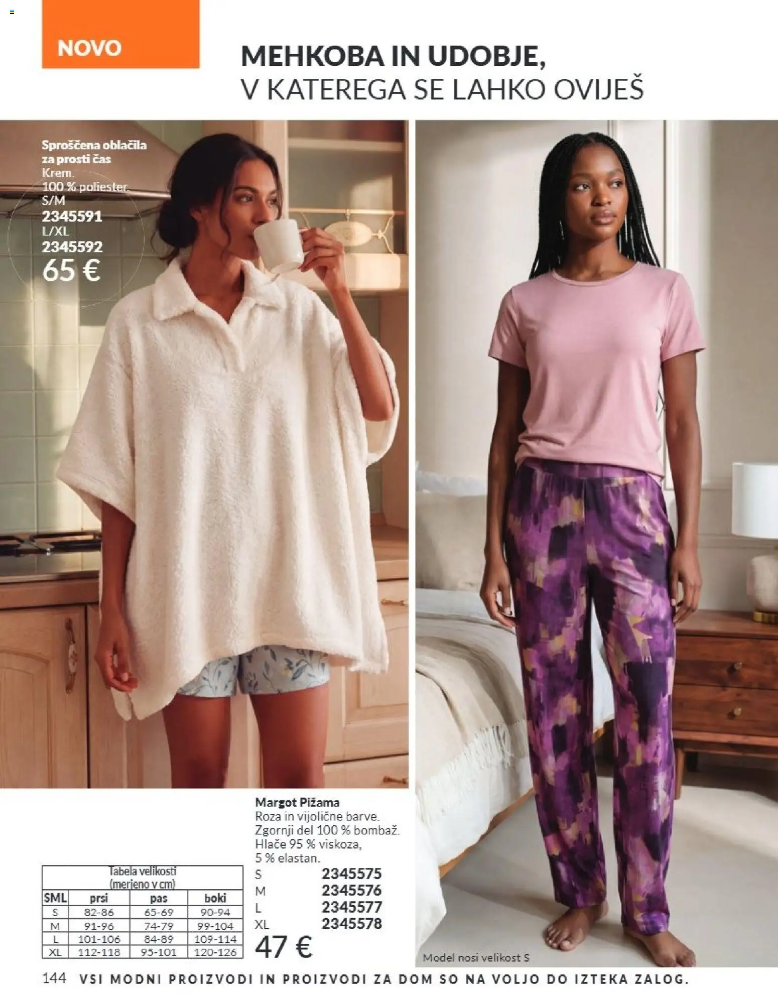 Novi Avon katalog ponudbe – veljaven od 01.09.2026 | Stran: 144 | Izdelki: Pižama, Oblacila, Hlace