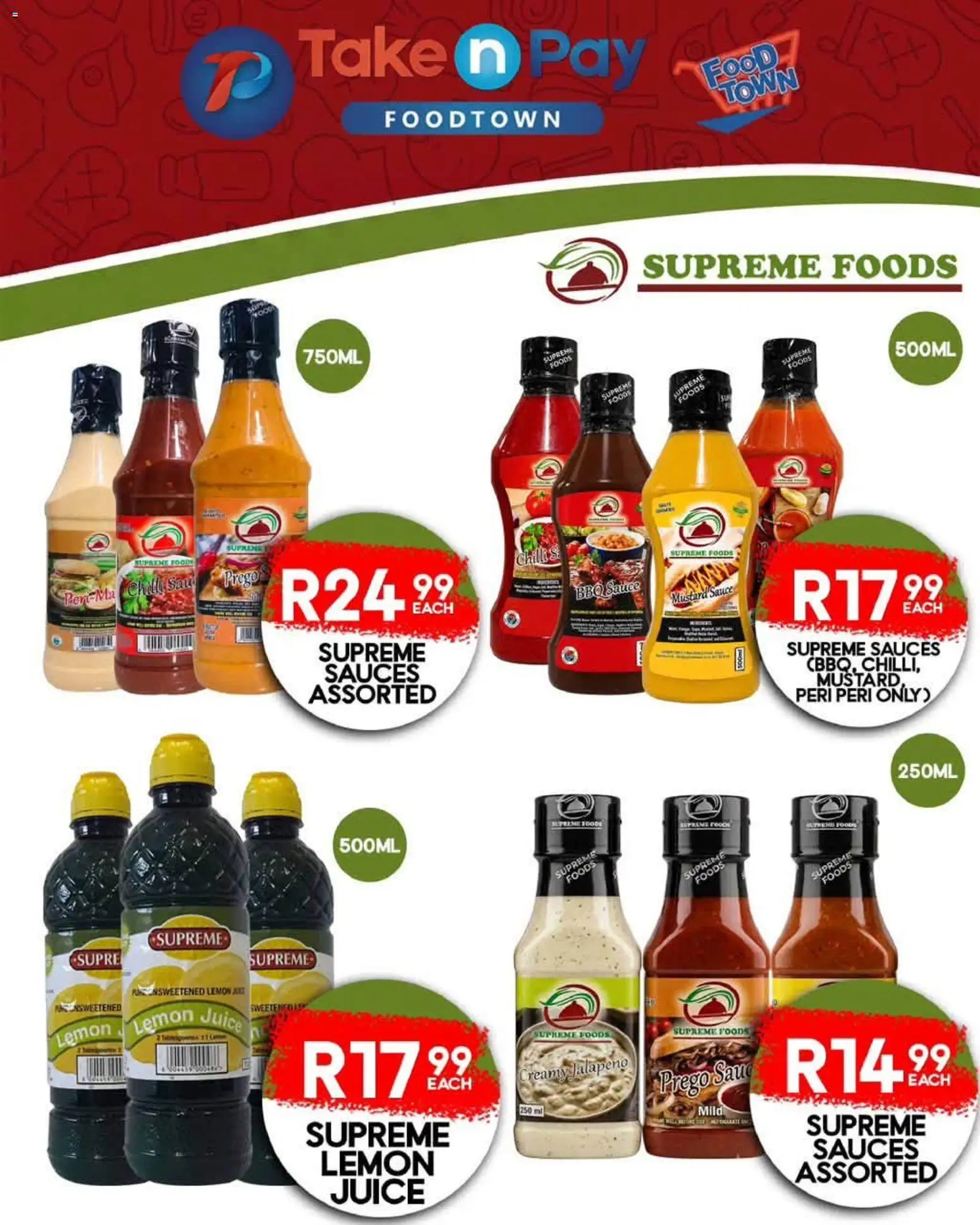 New Take n Pay catalogue – valid from 10/08/2026 | Page: 20 | Products: Lemon juice, Sauces, Mustard, Sauce