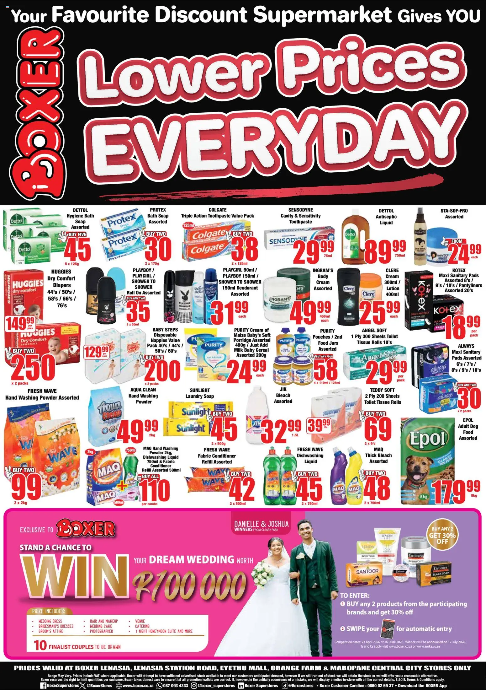 New Boxer catalogue – valid from 11.05.2026 | Page: 8 | Products: Antiseptic liquid, Bleach, Milk, Toilet paper