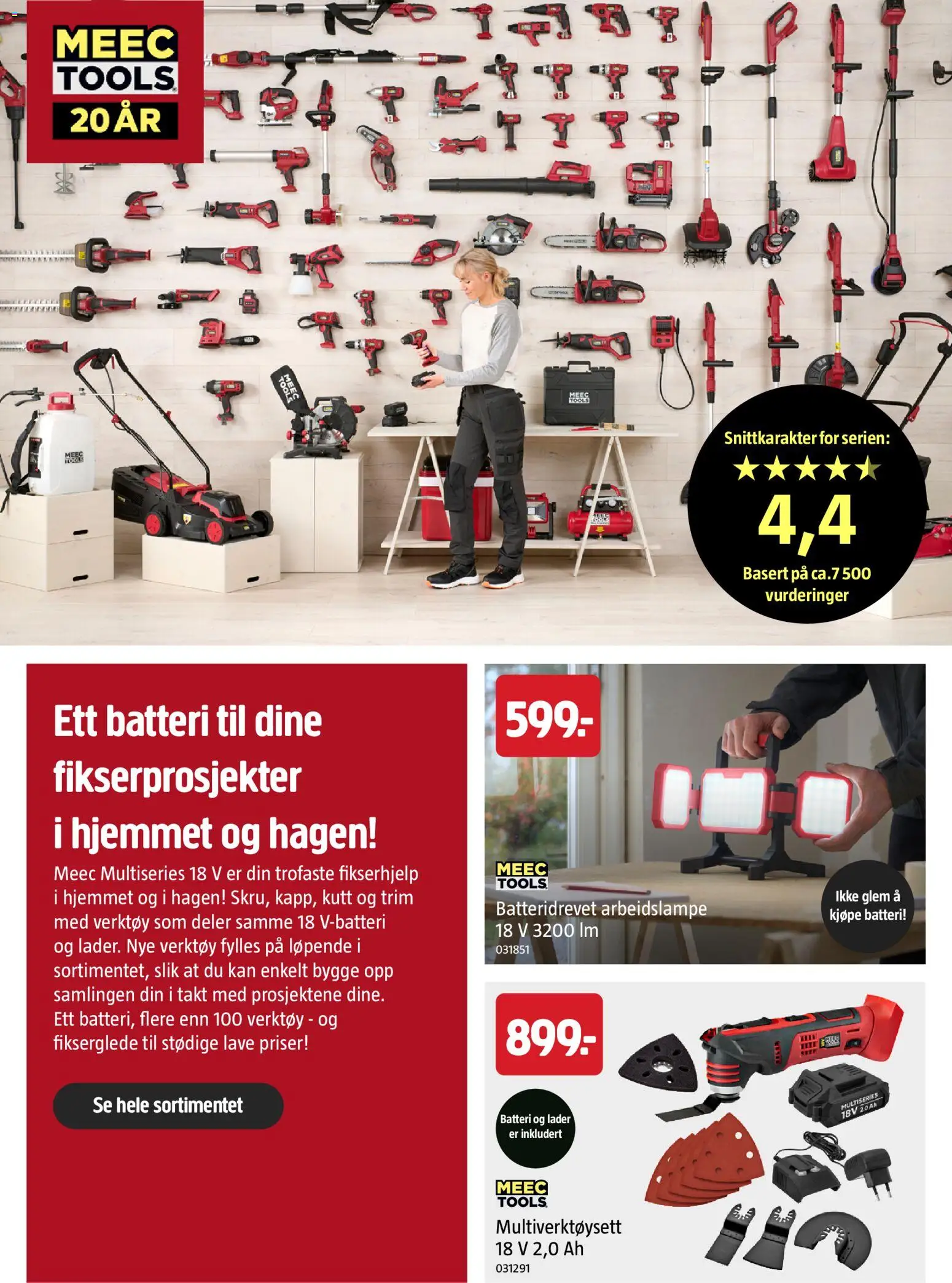 {H1} | Side: 17 | Produkter: Arbeidslampe, Verktøy, Batteri