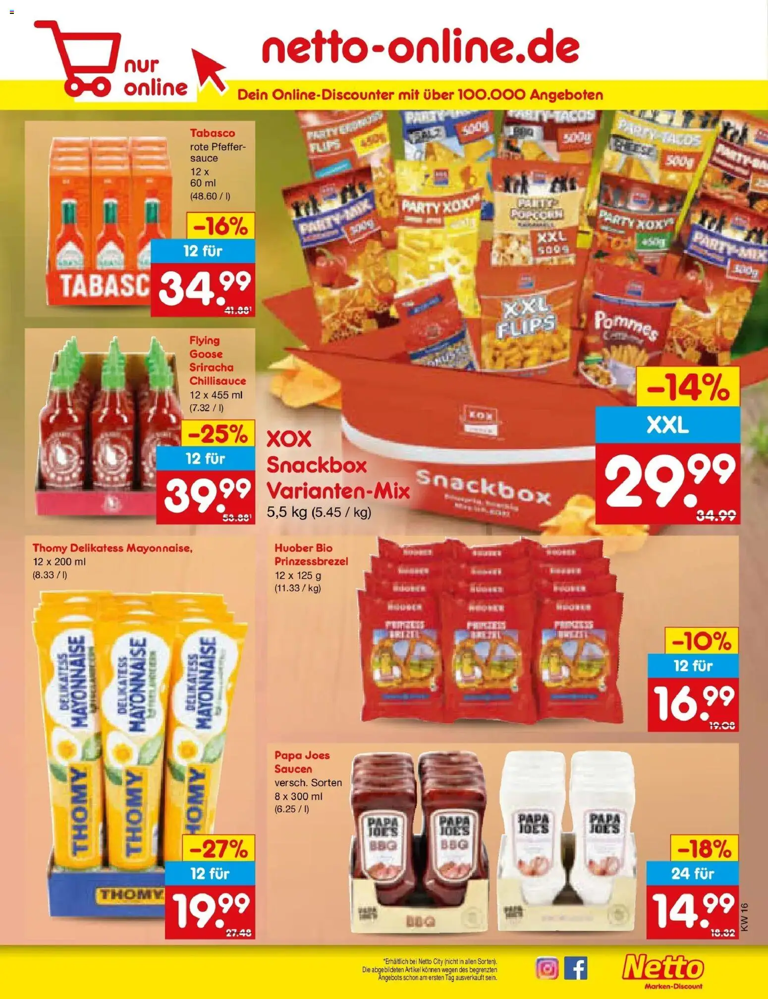 Netto Marken-Discount Prospekt Wuppertal	 – gültig ab 13.04.2026 | Seite: 25 | Produkte: Pommes, Mayonnaise, Pfeffer