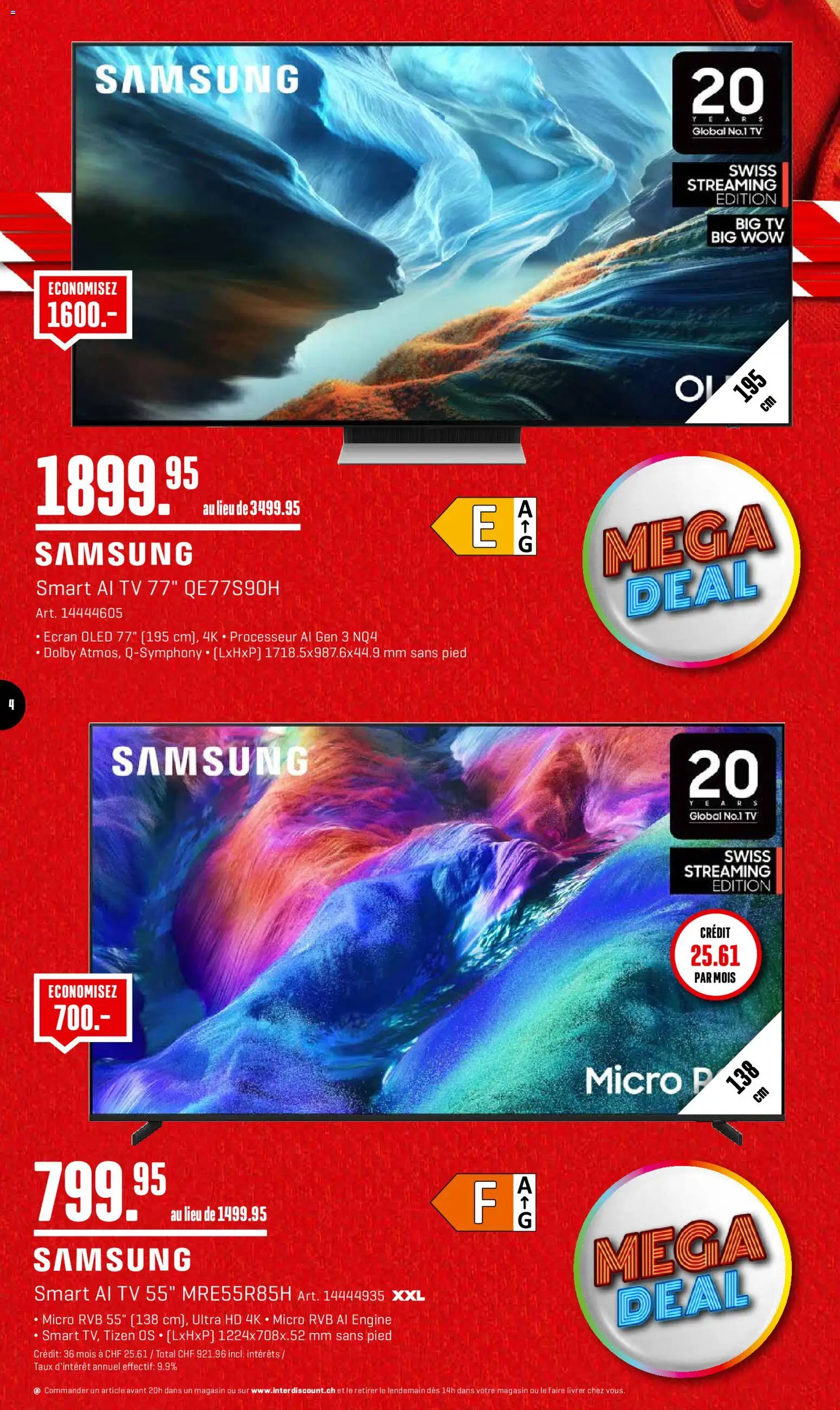 Interdiscount aktionen FR – gültig ab 19.10.2026 | Seite: 4 | Produkte: TV, Samsung