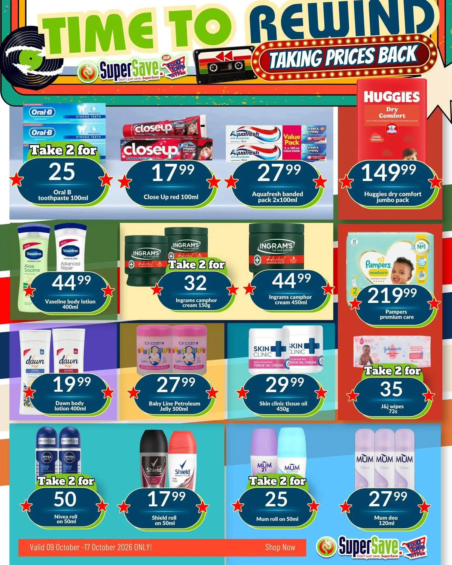 New Super Save catalogue – valid from 09/10/2026 | Page: 13 | Products: Cream, Toothpaste, Petroleum jelly, Lotion