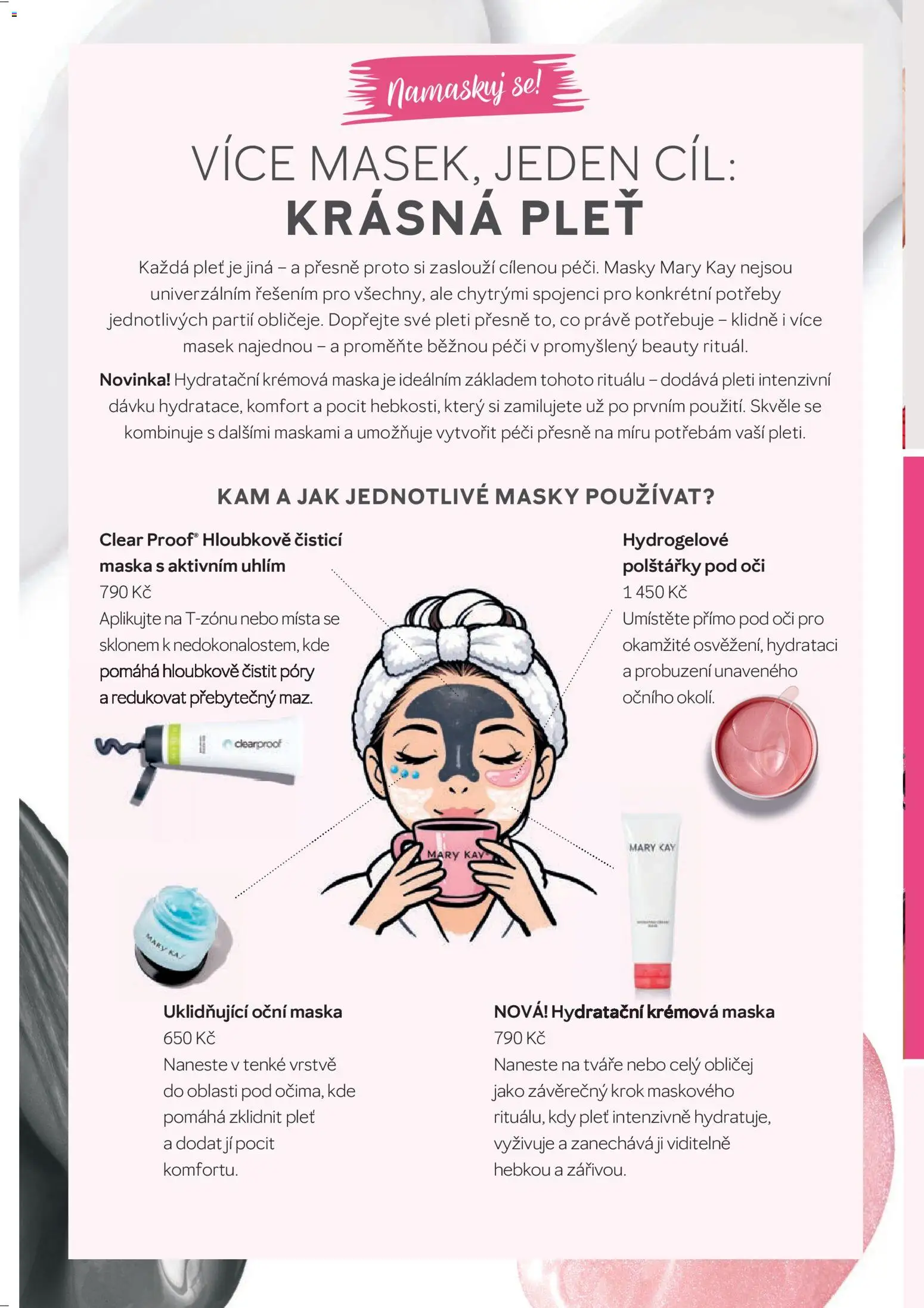 Mary Kay kniha o kráse od 01.04.2026 | Strana: 45 | Produkty: Polštářky, Oční maska, Maska