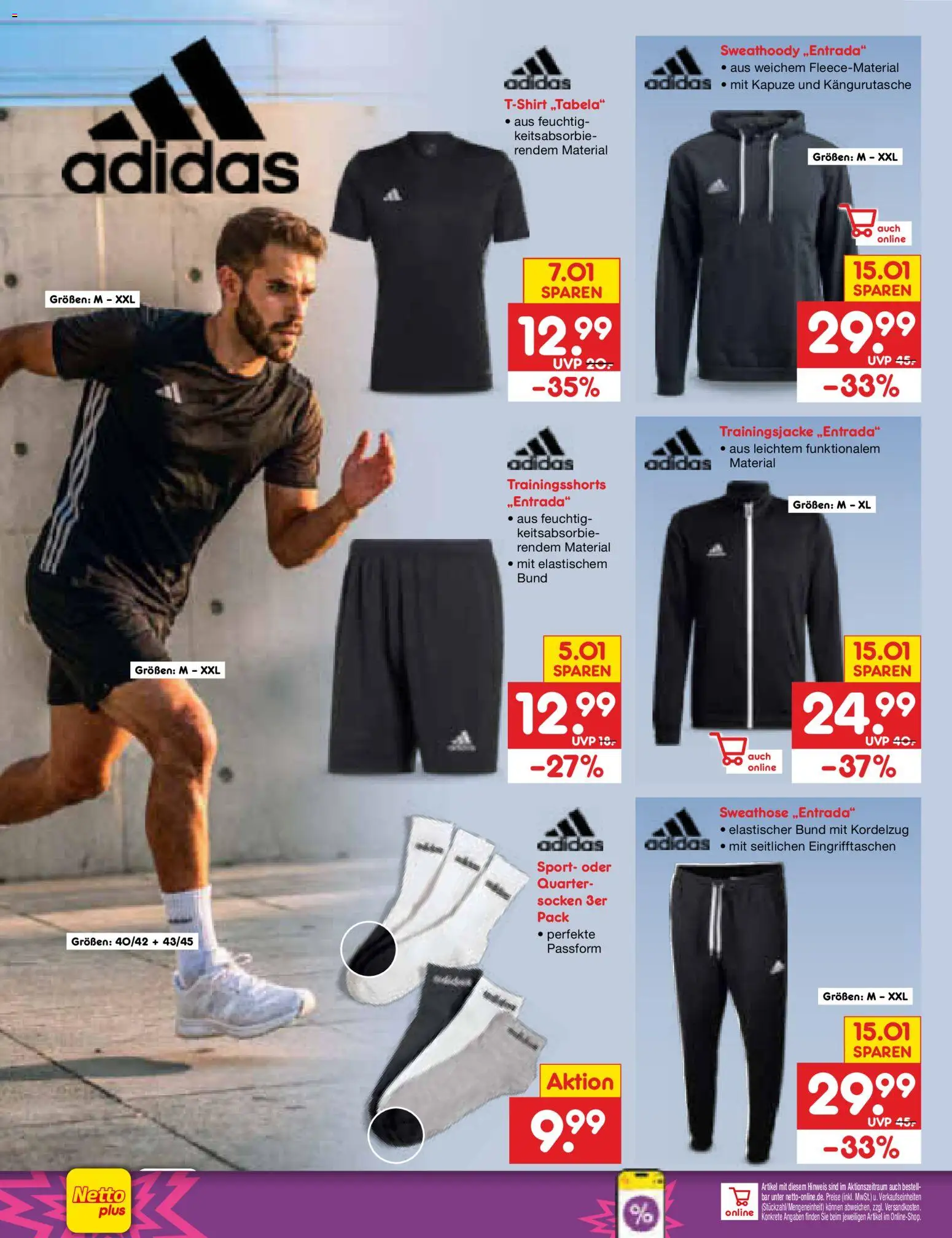 Netto Marken-Discount Prospekt – gültig ab 24.08.2026 | Seite: 42 | Produkte: Sweathose, Trainingsjacke, Socken