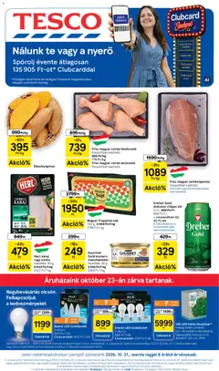 Tesco aktuális akciós újság - amely érvényes a következő dátumtól: 2026.10.21.
