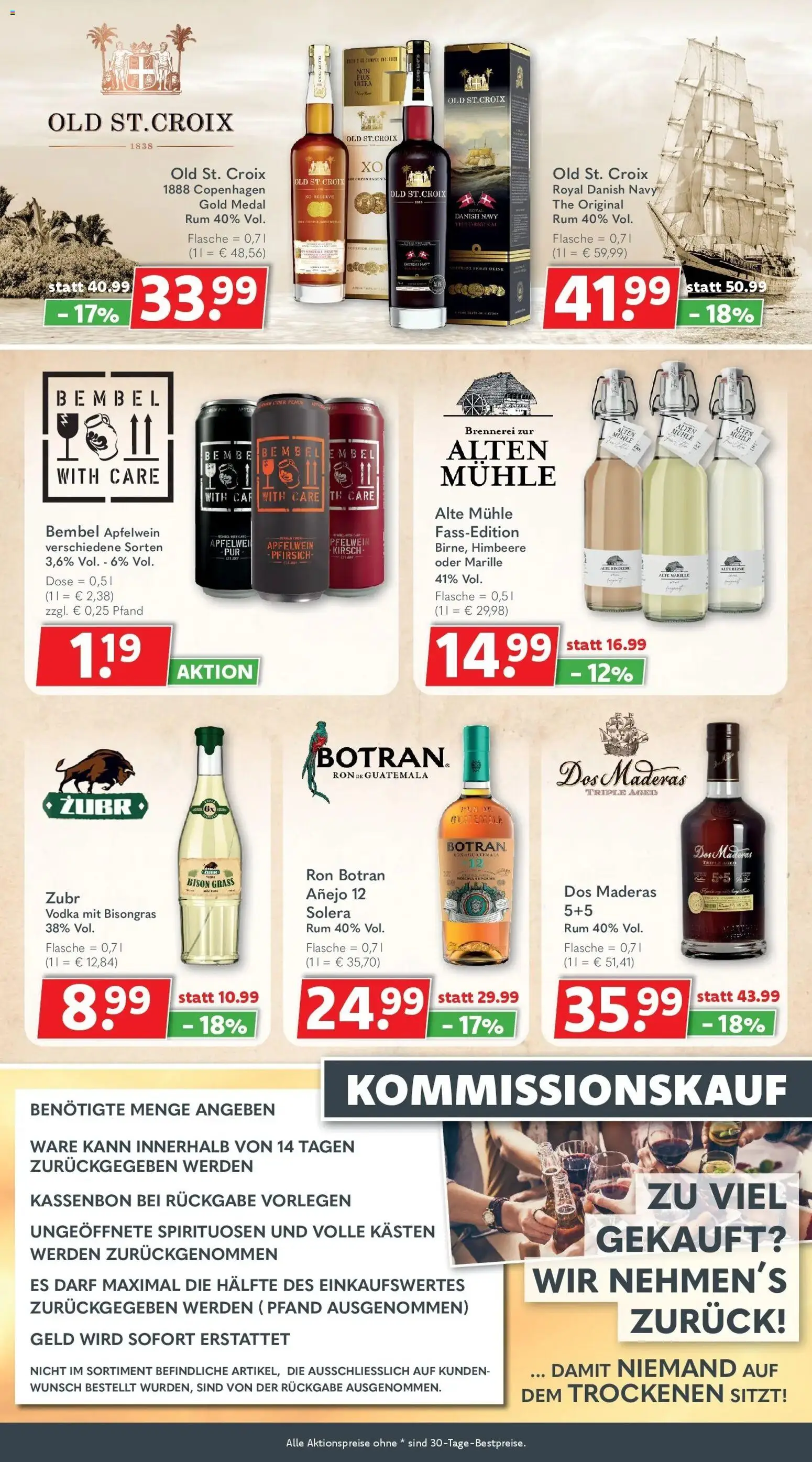 Getränkeland Prospekt Ahrensburg (ab 28.09.2026) zum Blättern | Seite: 7 | Produkte: Rum, Pfirsich, Himbeere, Vodka