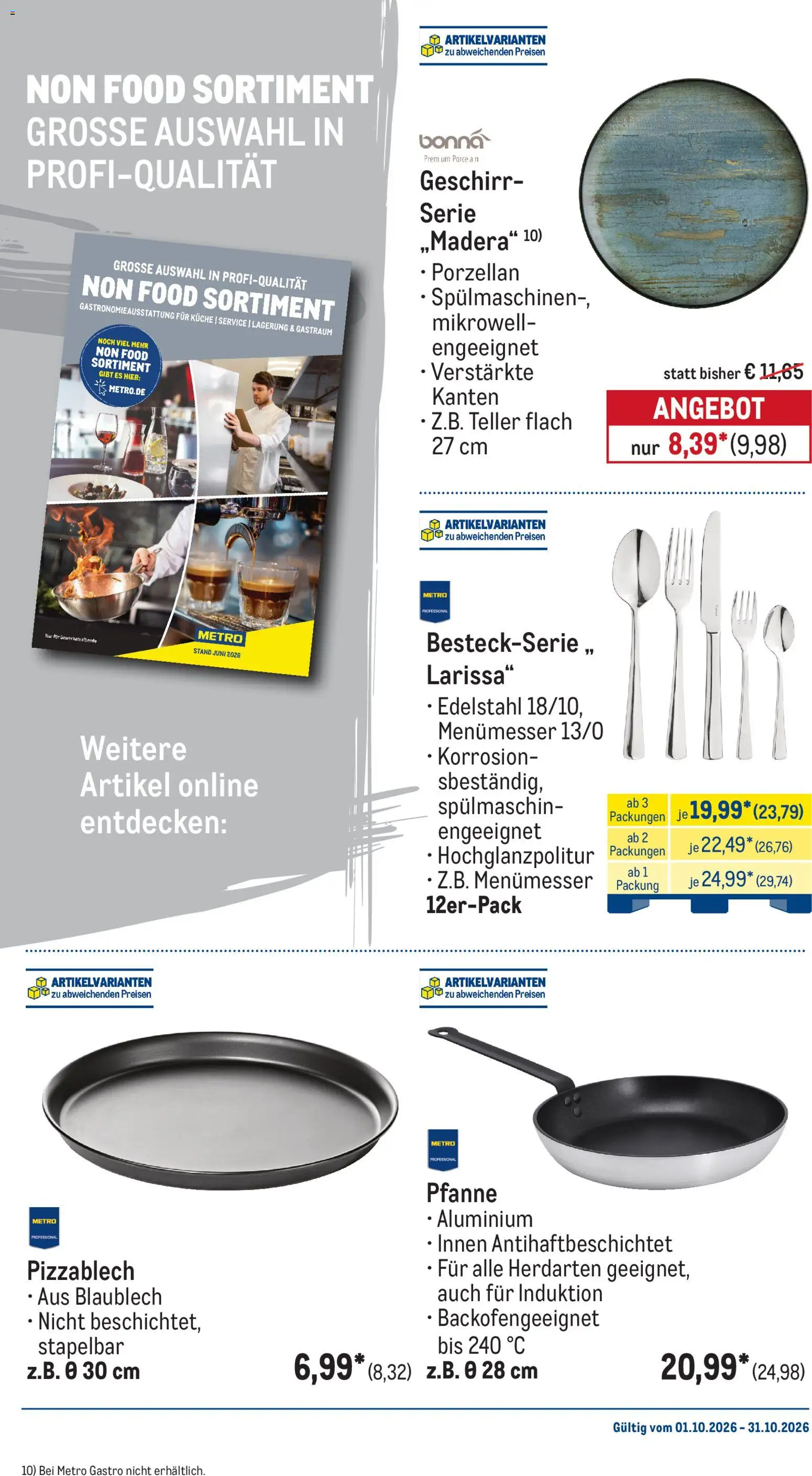 Metro Monats-Menü – gültig ab 01.10.2026 | Seite: 38 | Produkte: Küche