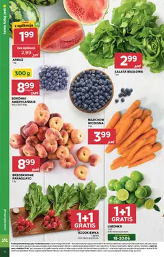 Pogląd oferty "Stokrotka gazetka" - ważna od 18.06.2026 | Strona: 10 | Produkty: Limonka, Arbuz, Stokrotka, Brzoskwinie