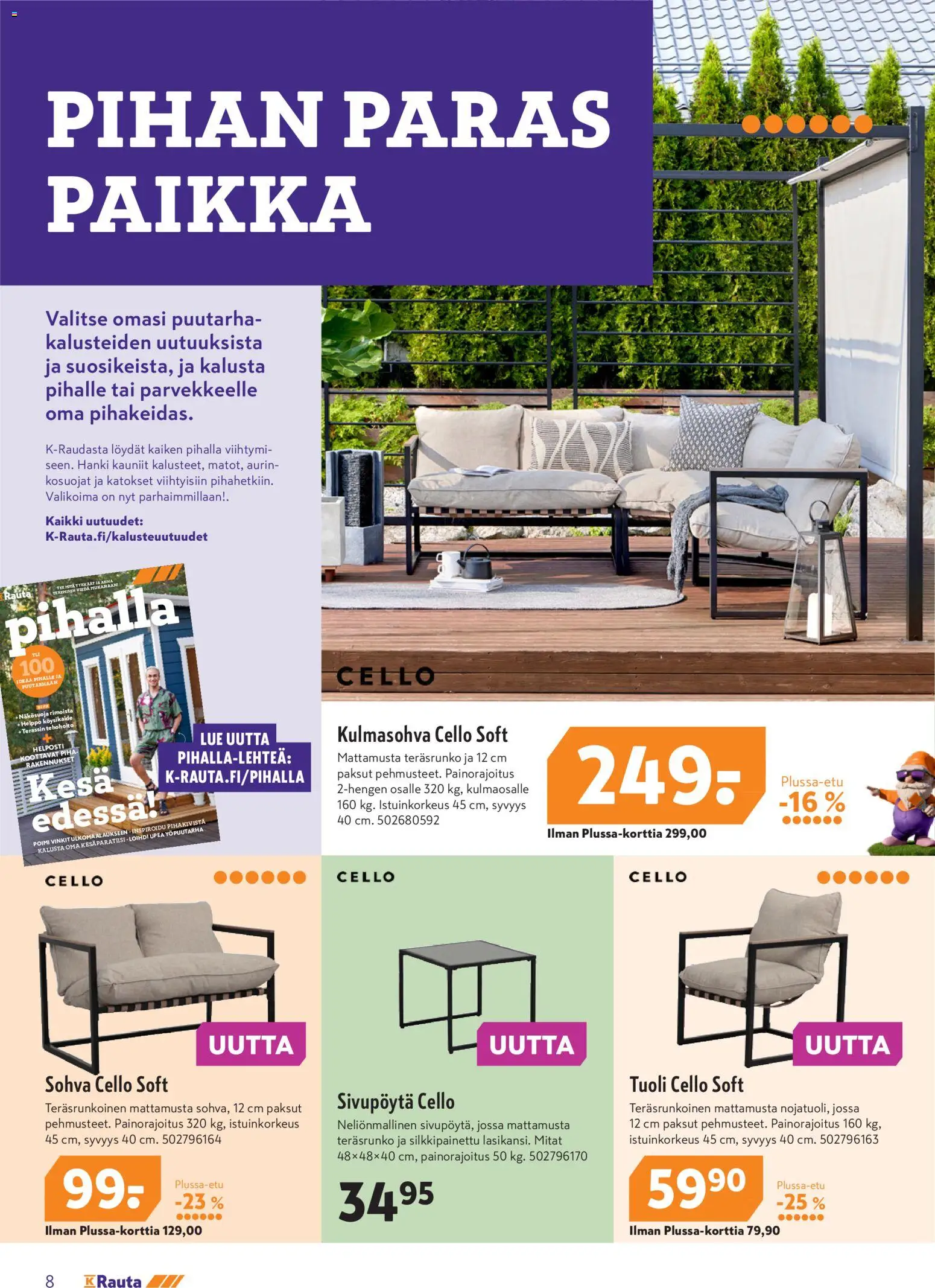 K-Rauta tarjoukset – voimassa 20.05.2026 alkaen | Sivu: 8 | Tuotteet: Sohva, Tuoli, Kulmasohva