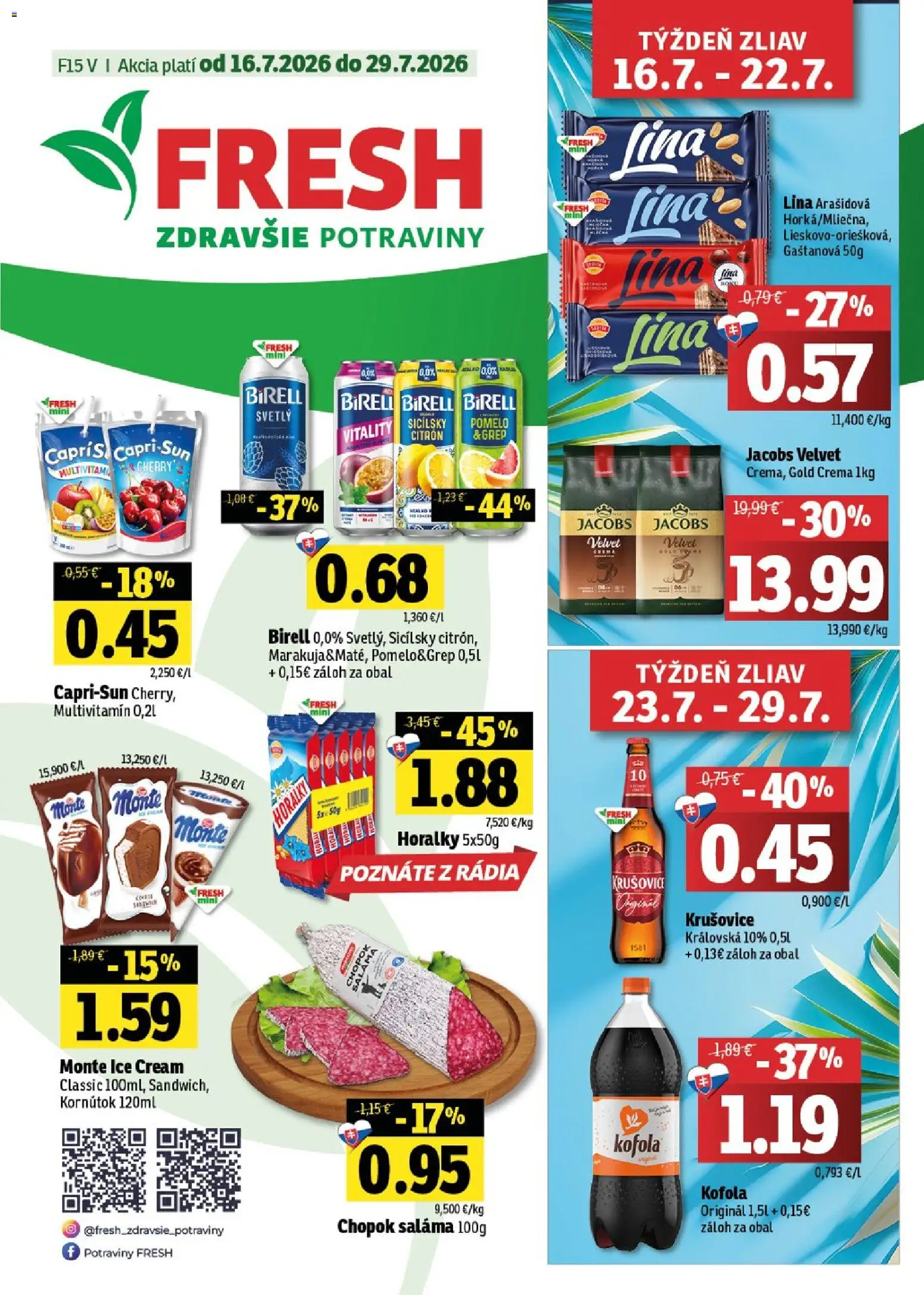 Fresh stredné a západné Slovensko od 16.07.2026 → Potraviny online catalogue cover