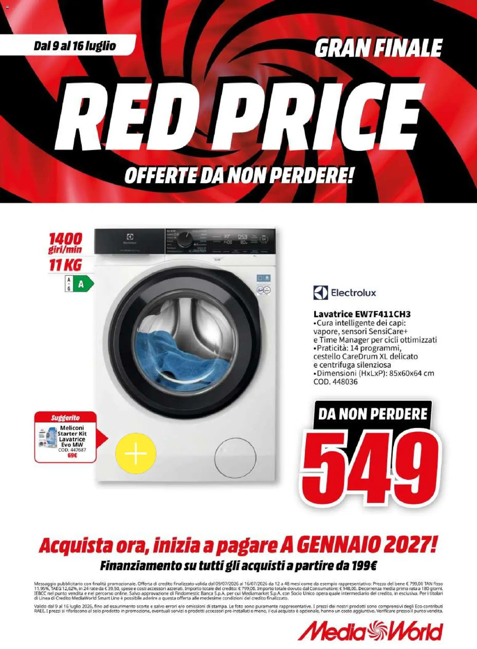 Volantino Media World del 09/07/2026 | Pagina: 73 | Prodotti: Centrifuga, Lavatrice