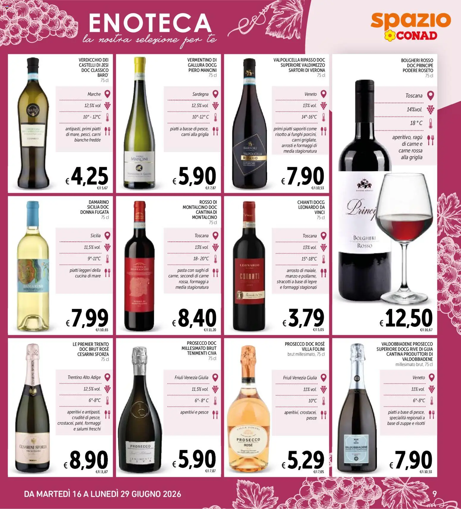 Volantino Spazio Conad del 16.06.2026 | Pagina: 9 | Prodotti: Arrosto, Tè, Funghi, Ragú
