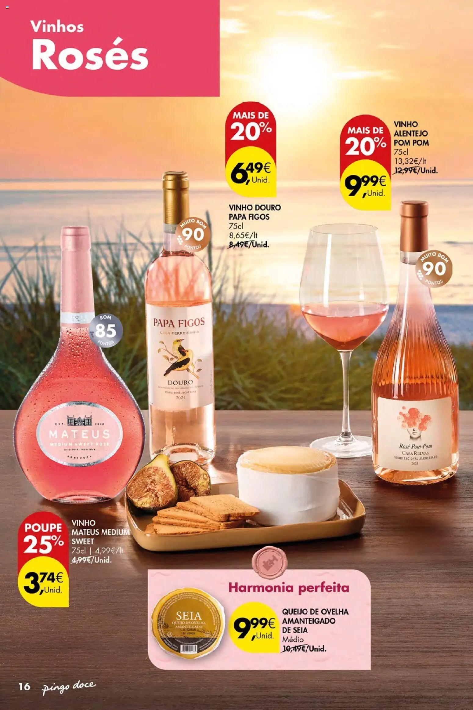 Pingo Doce Folheto Vinhos Frescos Açores │ válido de 02/07/2026 | Página: 16 | Produtos: Queijo, Vinho