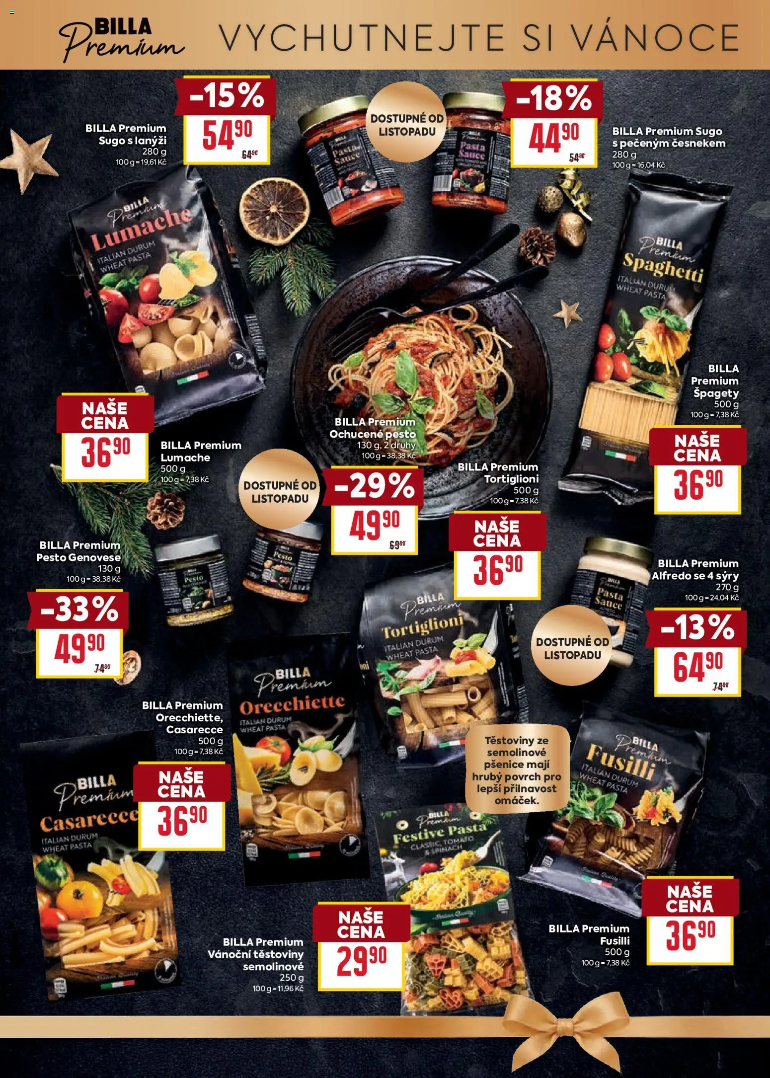 Billa leták - Billa Premium od 21.10.2026 | Strana: 14 | Produkty: Těstoviny, Špagety, Sýry, Pesto