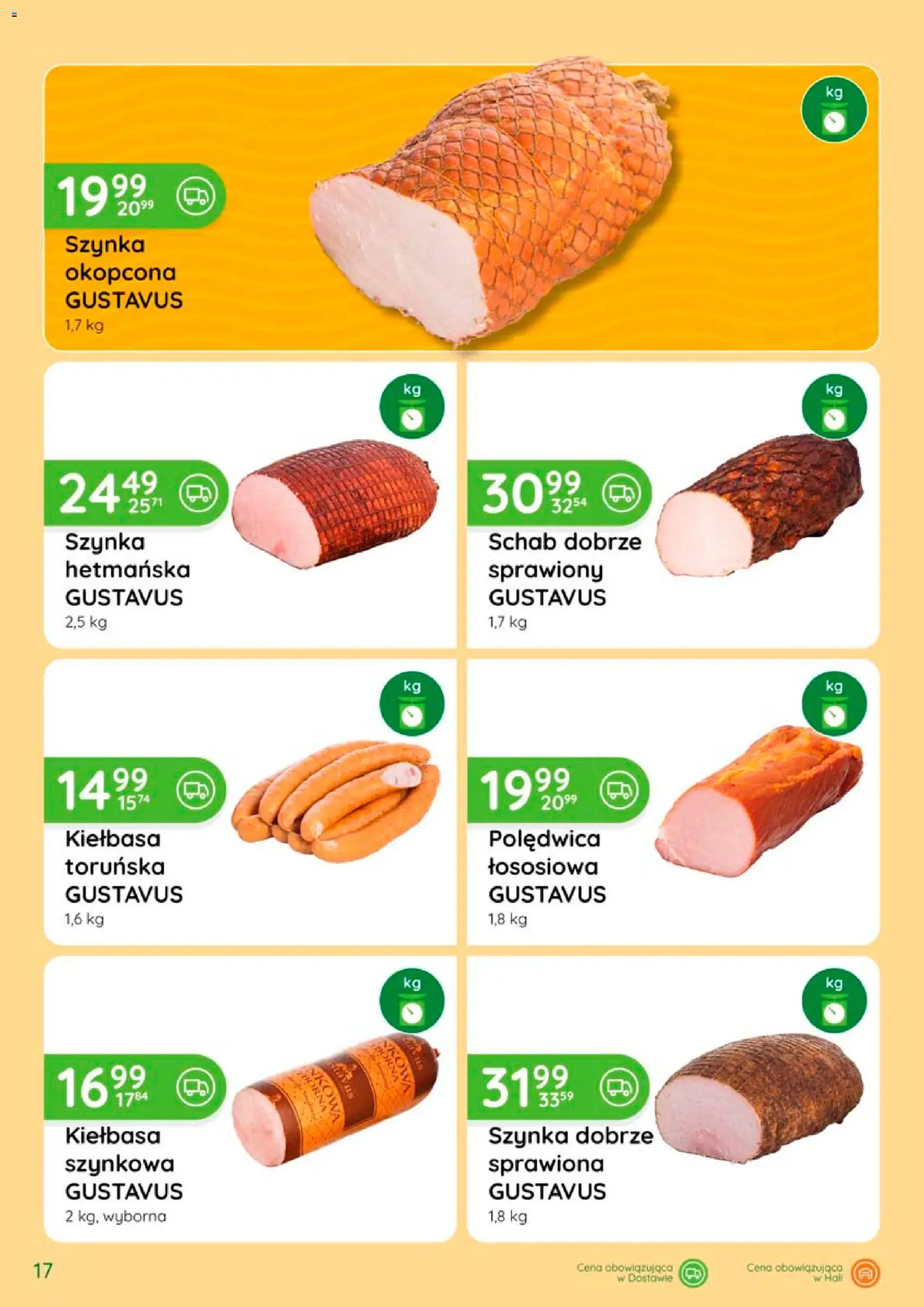 Eurocash gazetka - Katalog Wędlin od 06.08.2026 | Strona: 17 | Produkty: Kiełbasa, Schab, Szynka