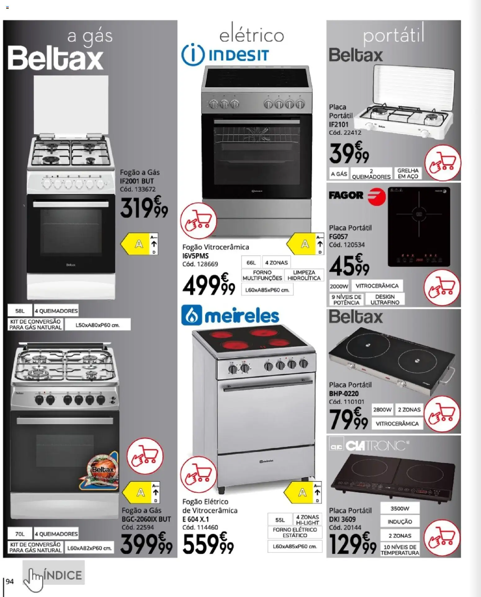 Conforama folheto │ válido de 16.04.2026 | Página: 94 | Produtos: Forno, Fogão, Forno elétrico