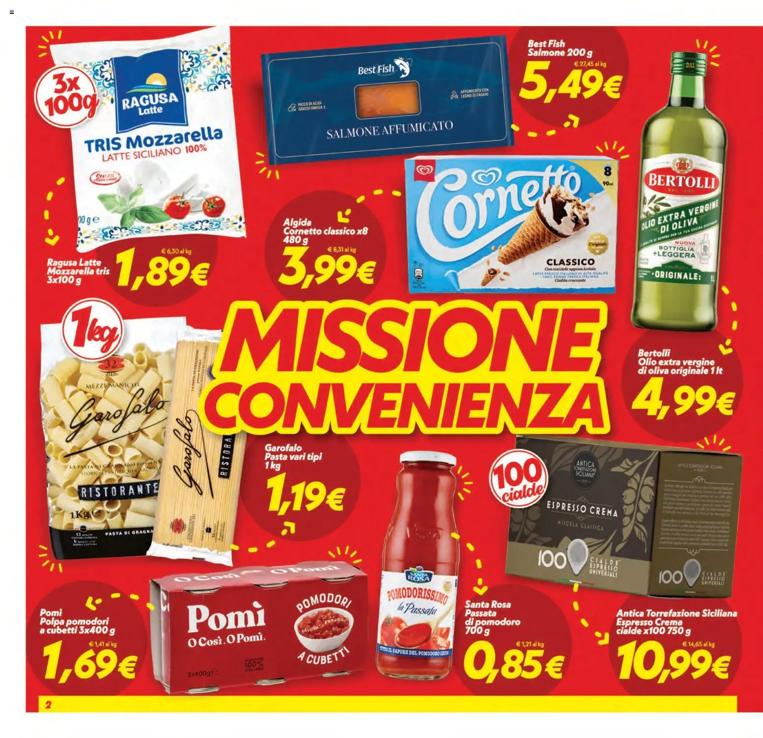Volantino SuperConveniente del 01/09/2026 | Pagina: 2 | Prodotti: Salmone affumicato, Panna, Olio, Olio extra vergine