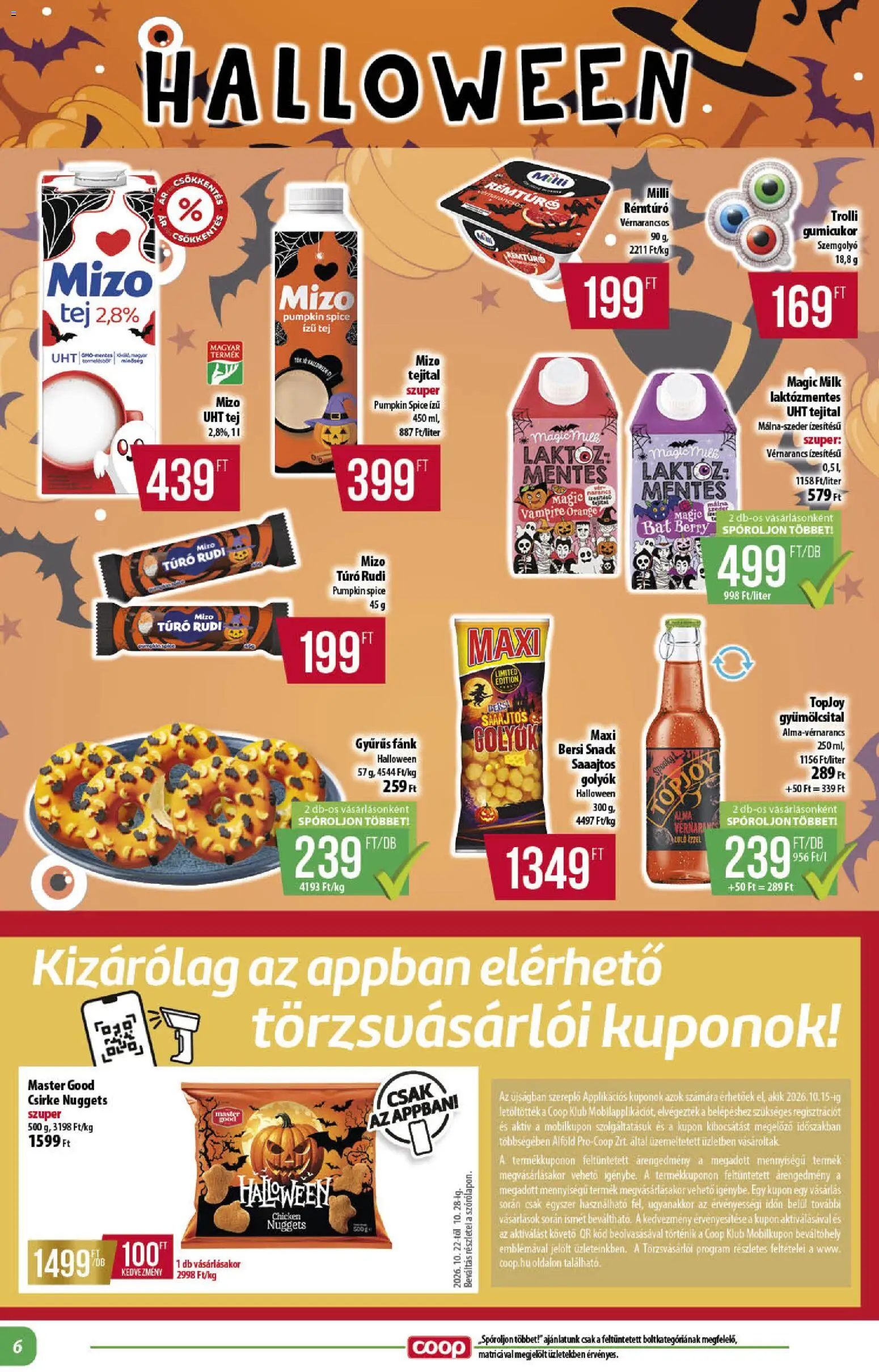 COOP akciós ujság - amely érvényes a következő dátumtól: 2026.10.22. | Oldal: 6