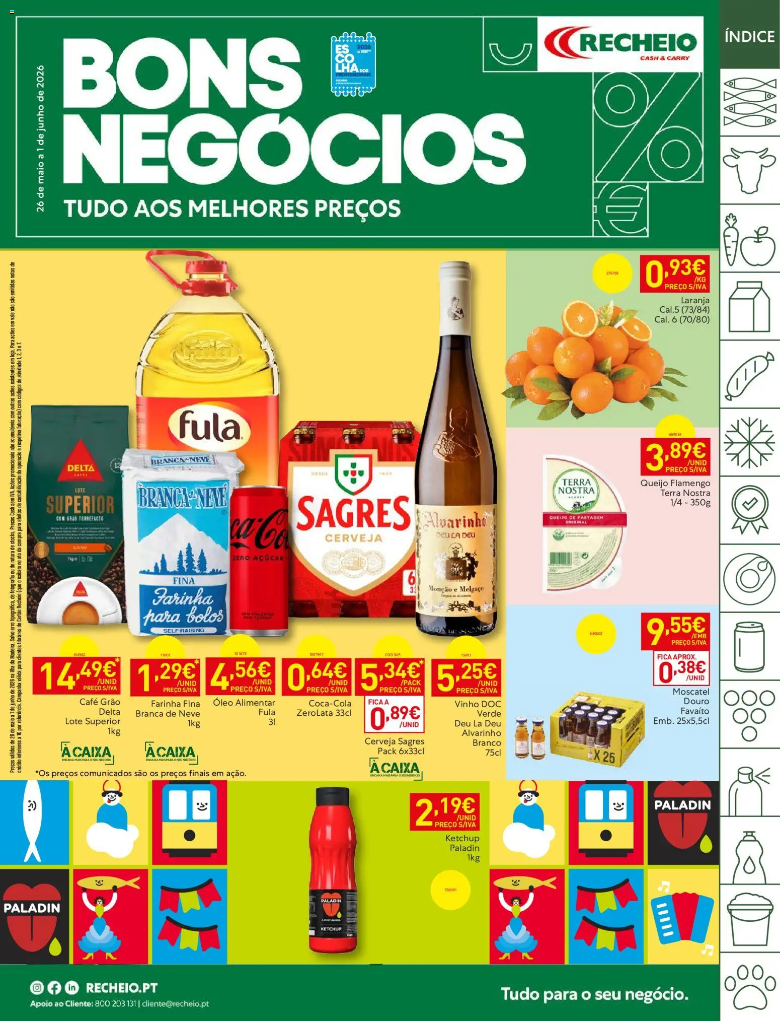 Recheio Folheto Madeira │ válido de 26.05.2026 | Página: 1 | Produtos: Óleo, Vinho, Cerveja, Ketchup