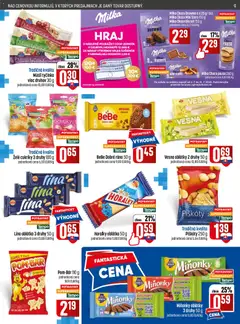 COOP Jednota leták platný od 02.07.2026 | Strana: 9 | Produkty: BeBe Dobré ráno, Cukríky, Milka, Horálky