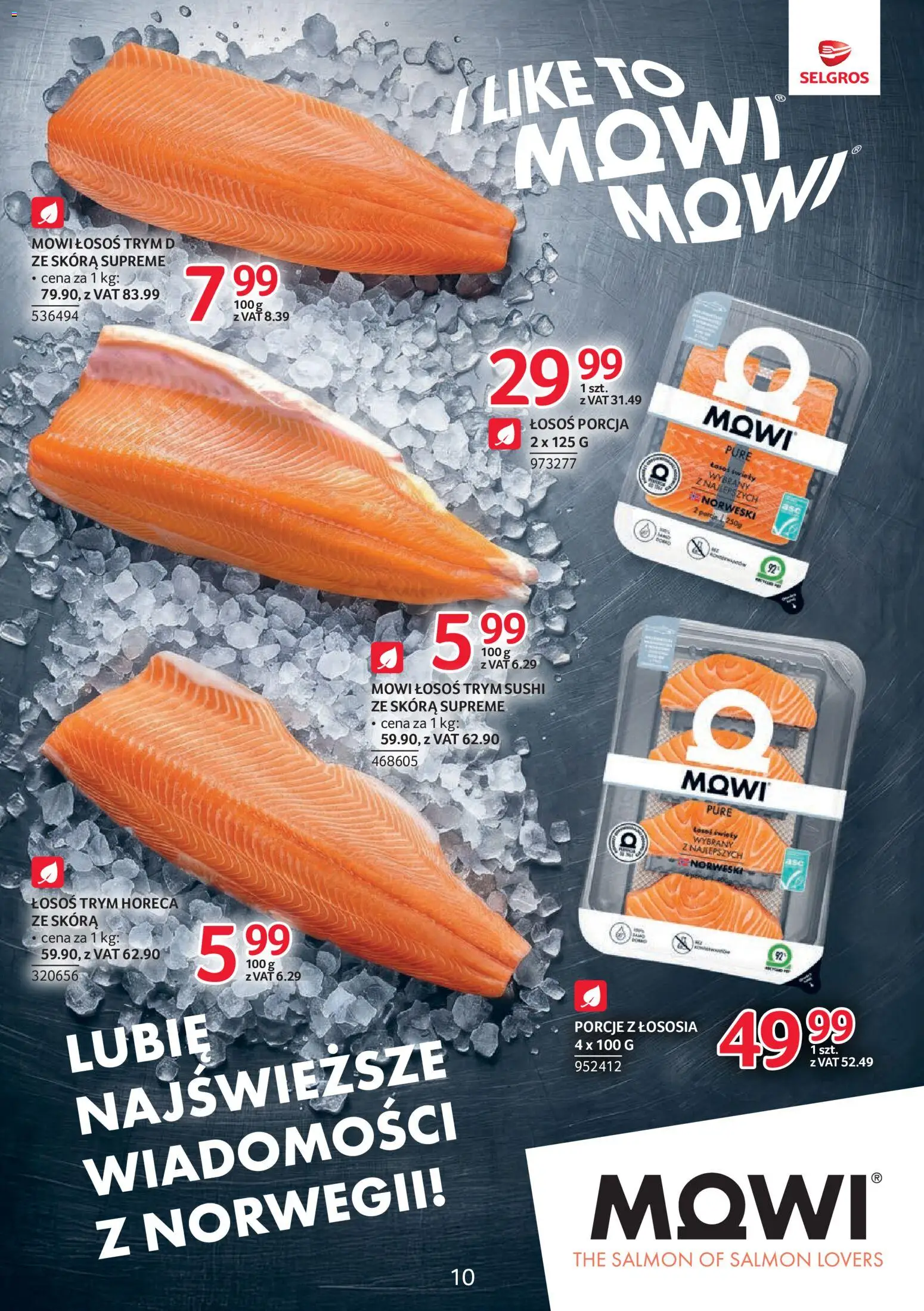 Selgros cash&carry gazetka - Markowe Produkty od 02.06.2026 | Strona: 10 | Produkty: Łosoś, Sushi