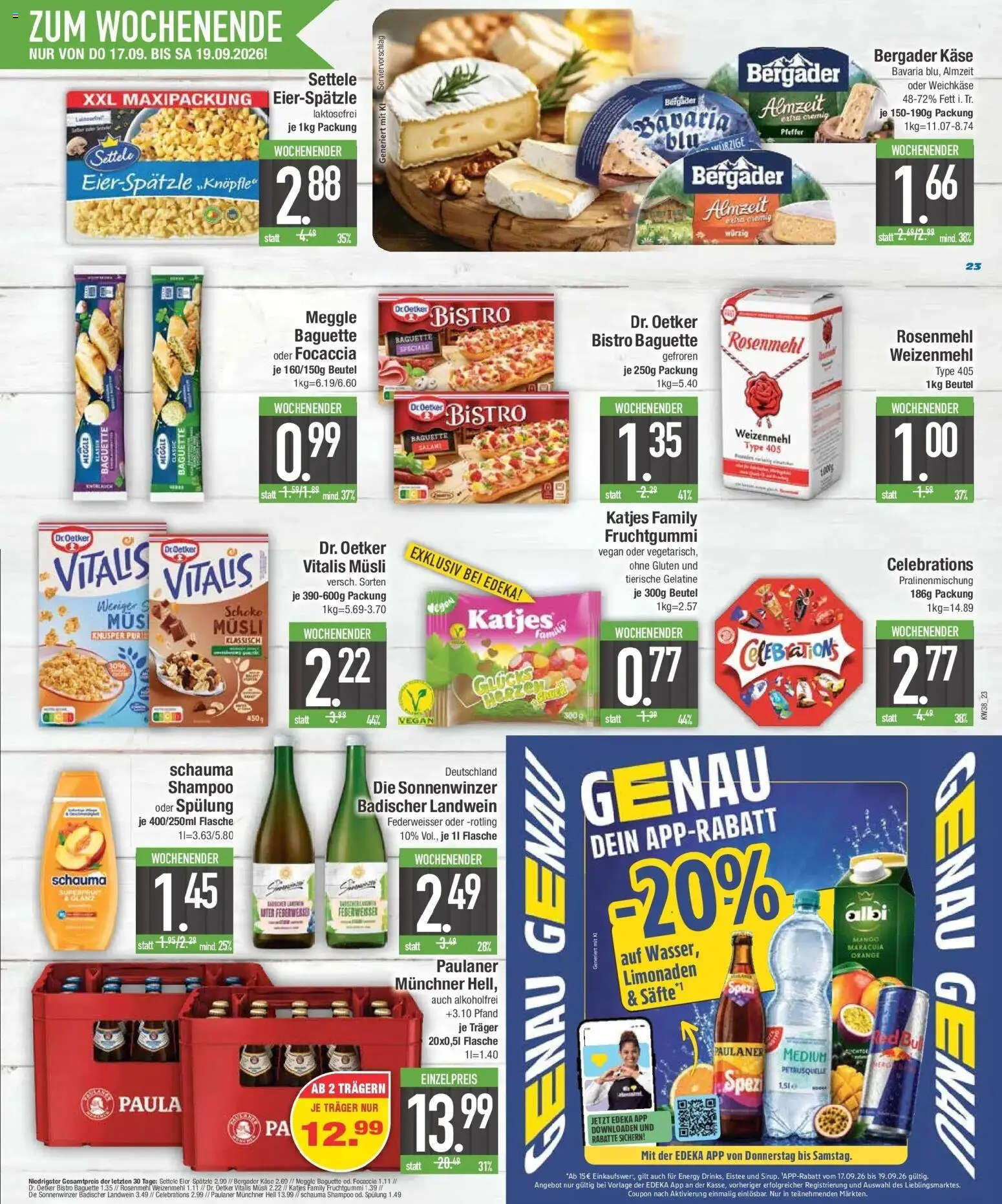 E center Prospekt Bad Reichenhall (ab 14.09.2026) zum Blättern | Seite: 25 | Produkte: Musli, Eier, Celebrations, Pfeffer