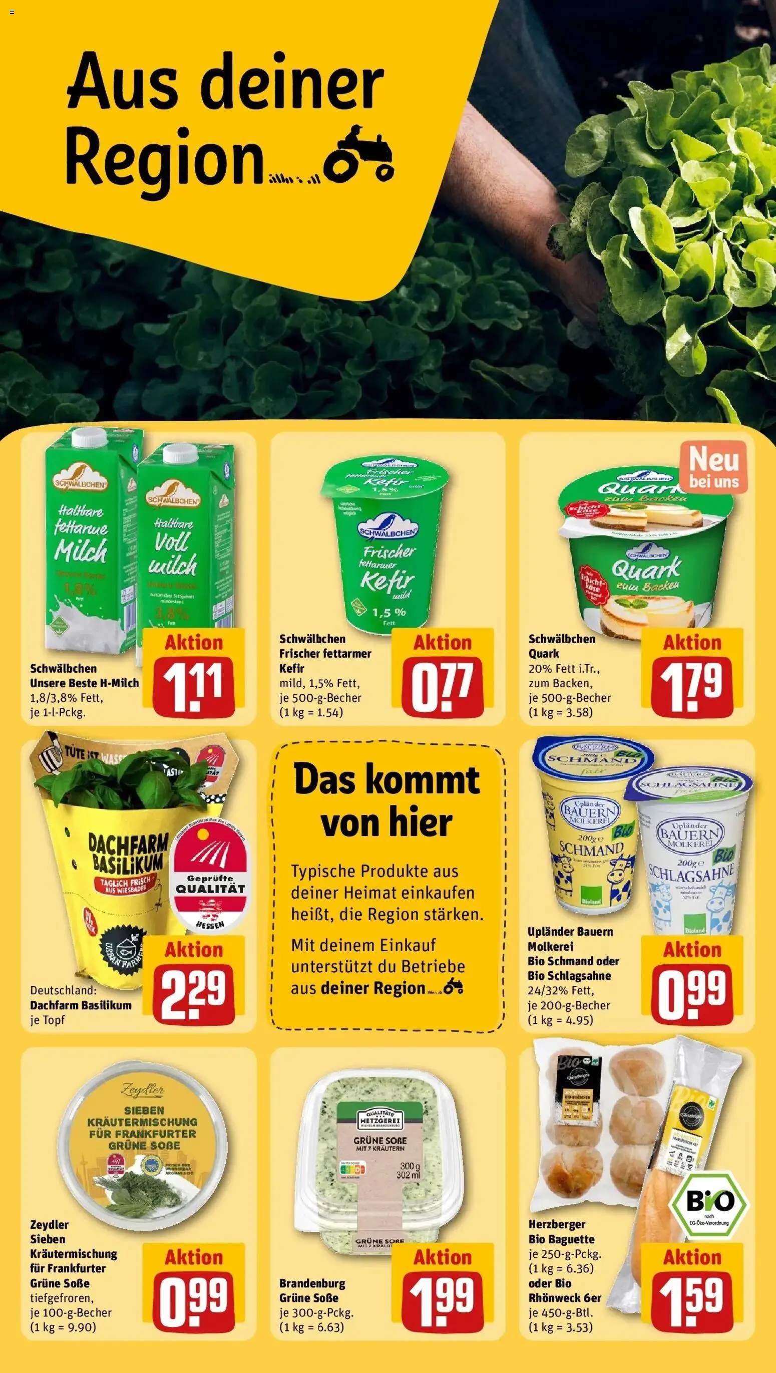 Rewe Prospekt Bad Orb	 – gültig ab 23.03.2026 | Seite: 22 | Produkte: Kefir, Schlagsahne, Milch, Soße