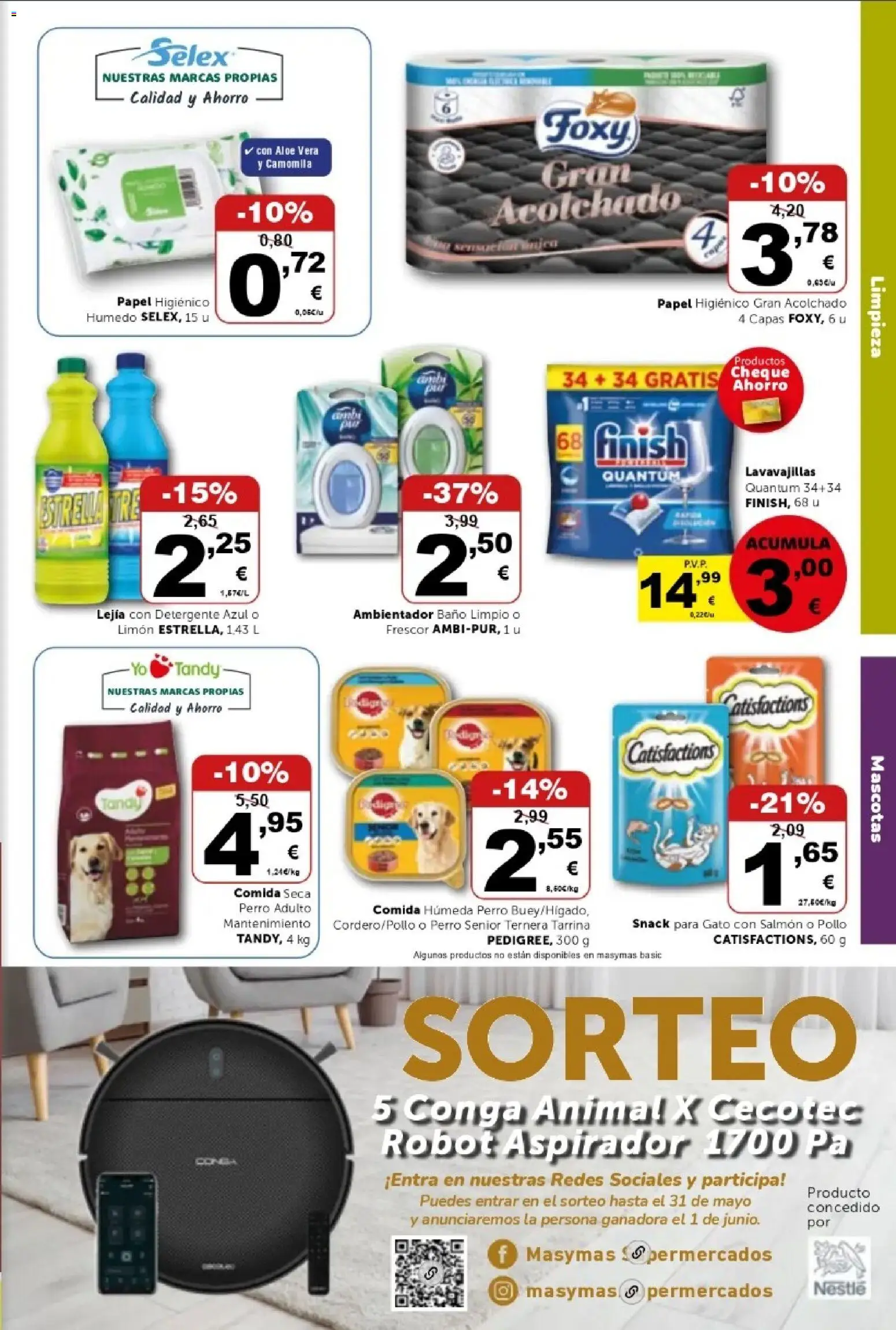 Masymas folleto │ válido desde el 22.05.2026 | Página: 19 | Productos: Detergente, Papel higienico, Lavavajillas, Aspirador