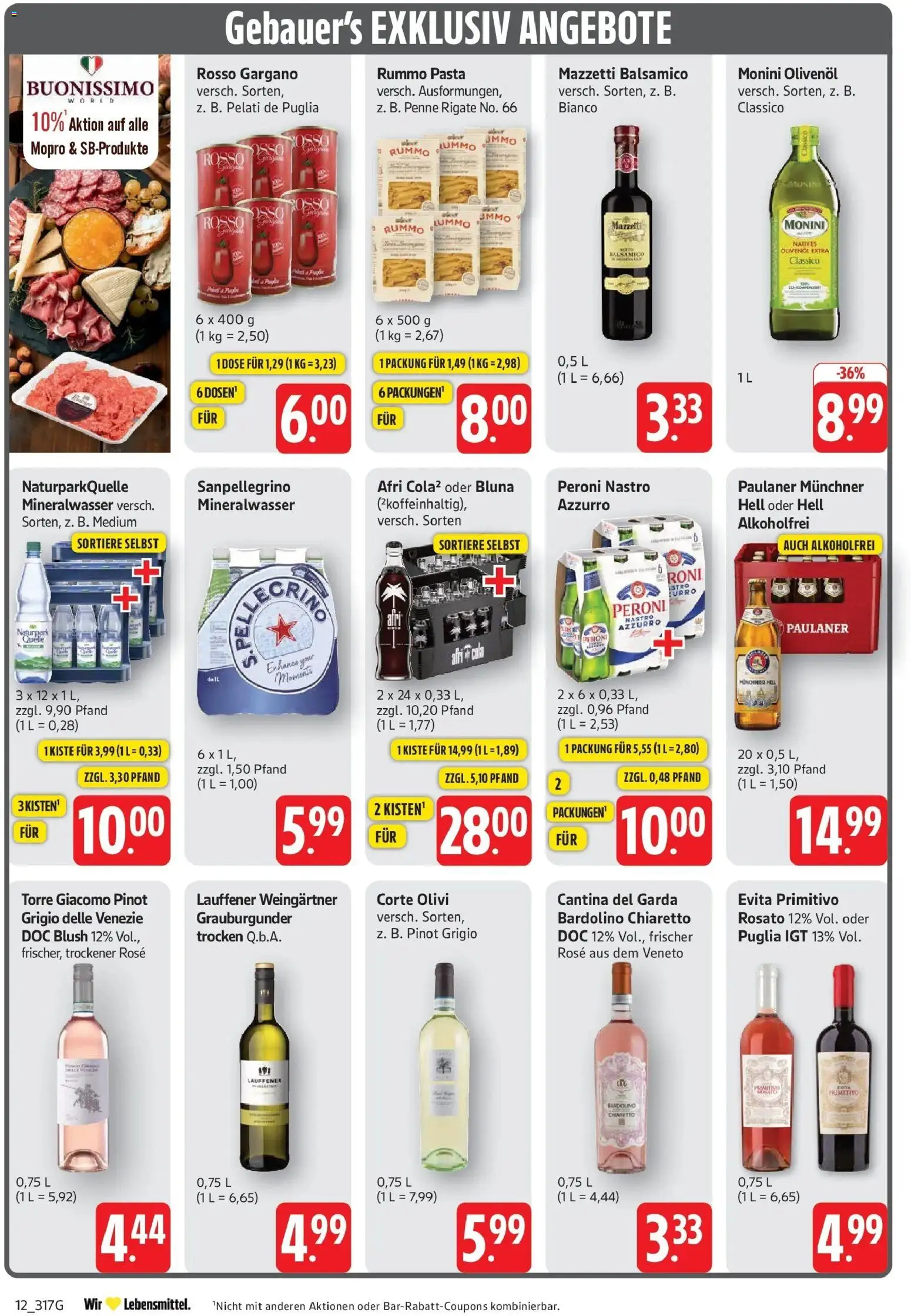 Edeka Prospekt Filderstadt-Bonlanden (ab 14.09.2026) » Angebote Online | Seite: 12 | Produkte: Cola, Balsamico, Mineralwasser, Pasta