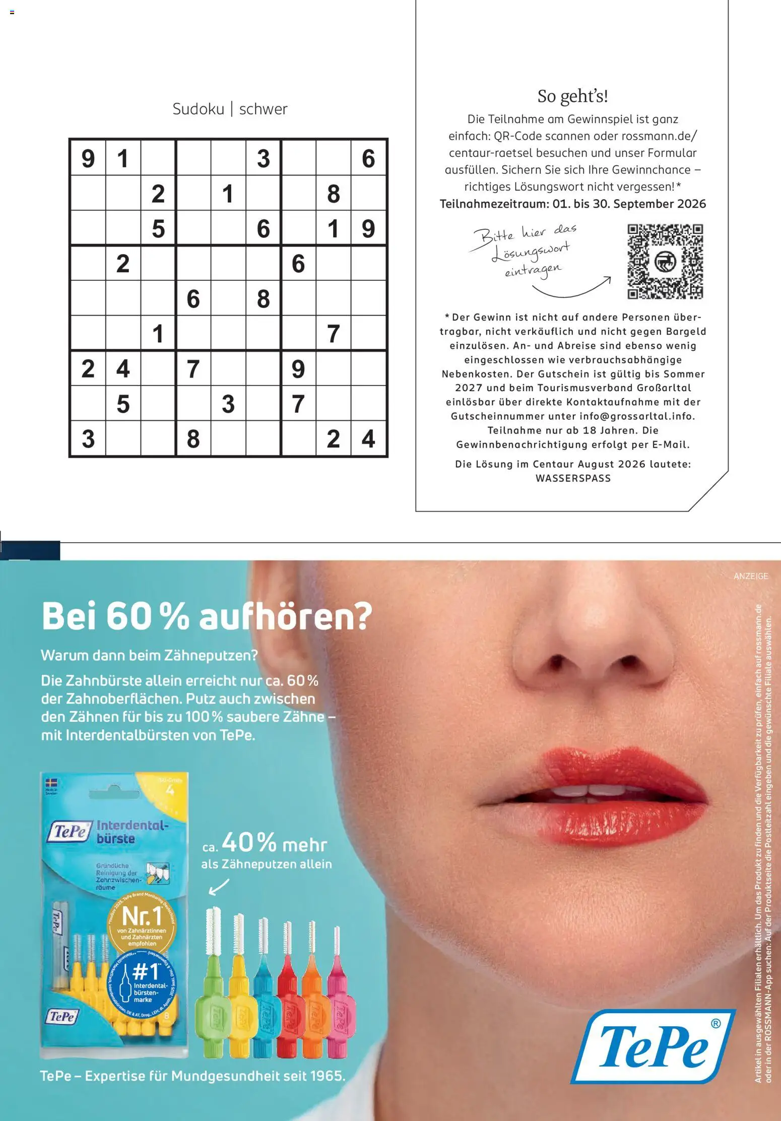 Rossmann Centaur – gültig ab 01.09.2026 | Seite: 81 | Produkte: Bürste, Zahnbürste