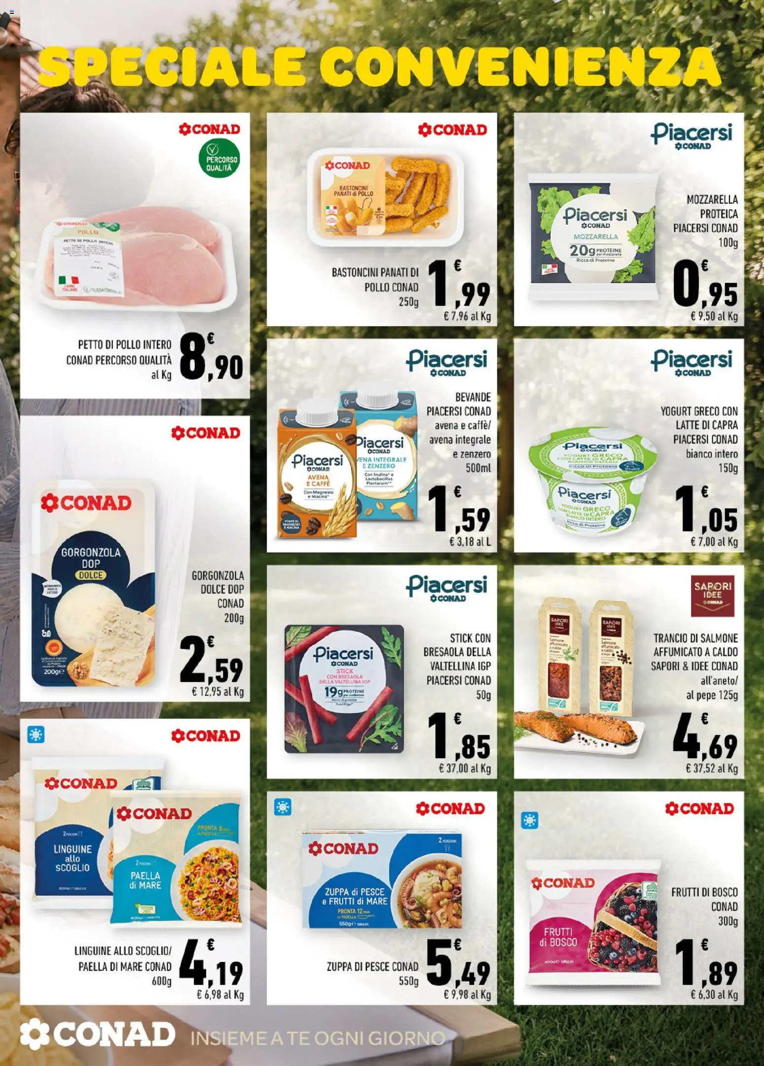 Volantino Conad del 10.06.2026 | Pagina: 5 | Prodotti: Salmone affumicato, Frutti di mare, Pasta, Gorgonzola