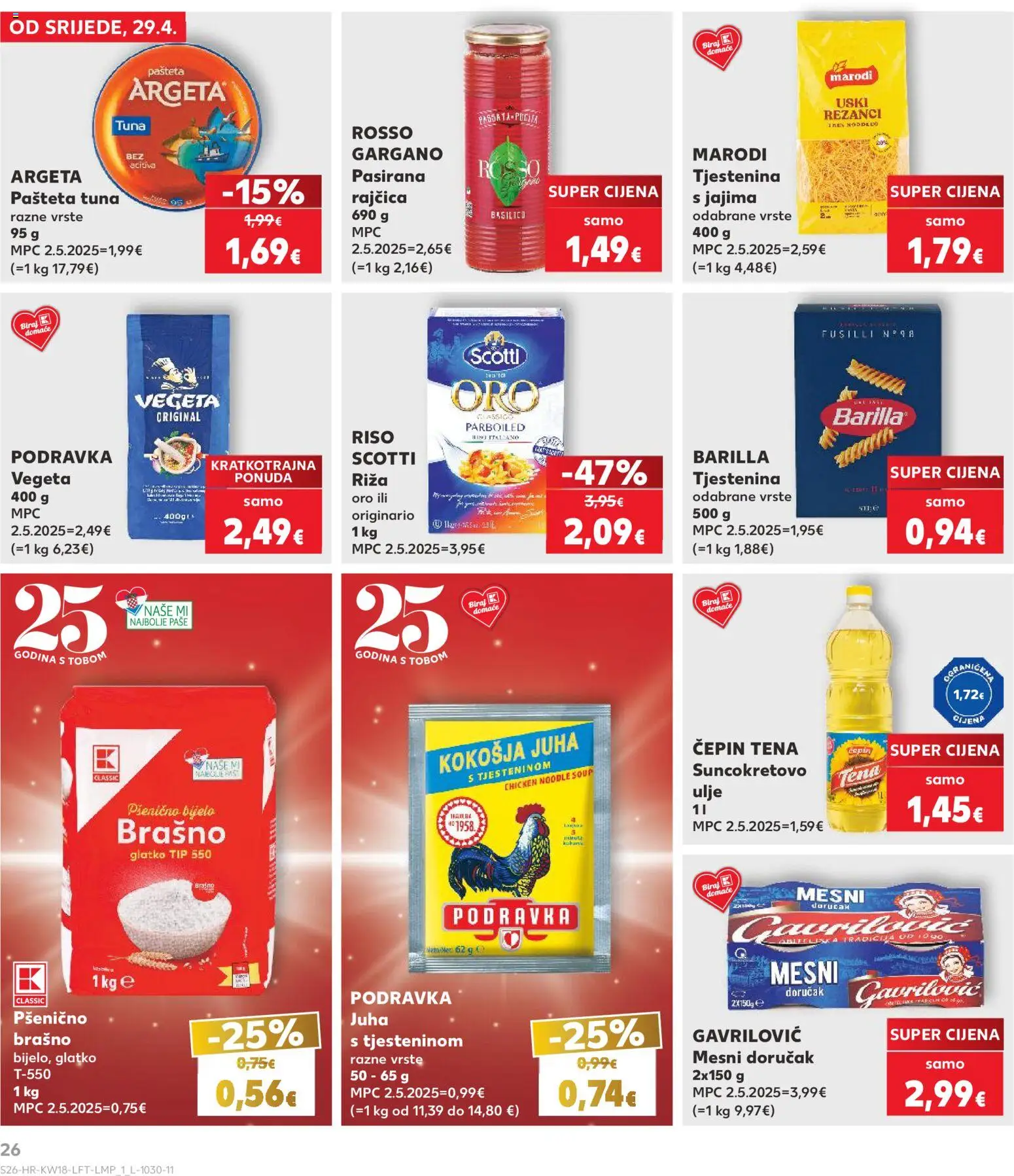 Kaufland katalog | vrijedi od 29.04.2026 | Stranica: 26 | Proizvodi: Ulje, Podravka, Noodle, Vegeta