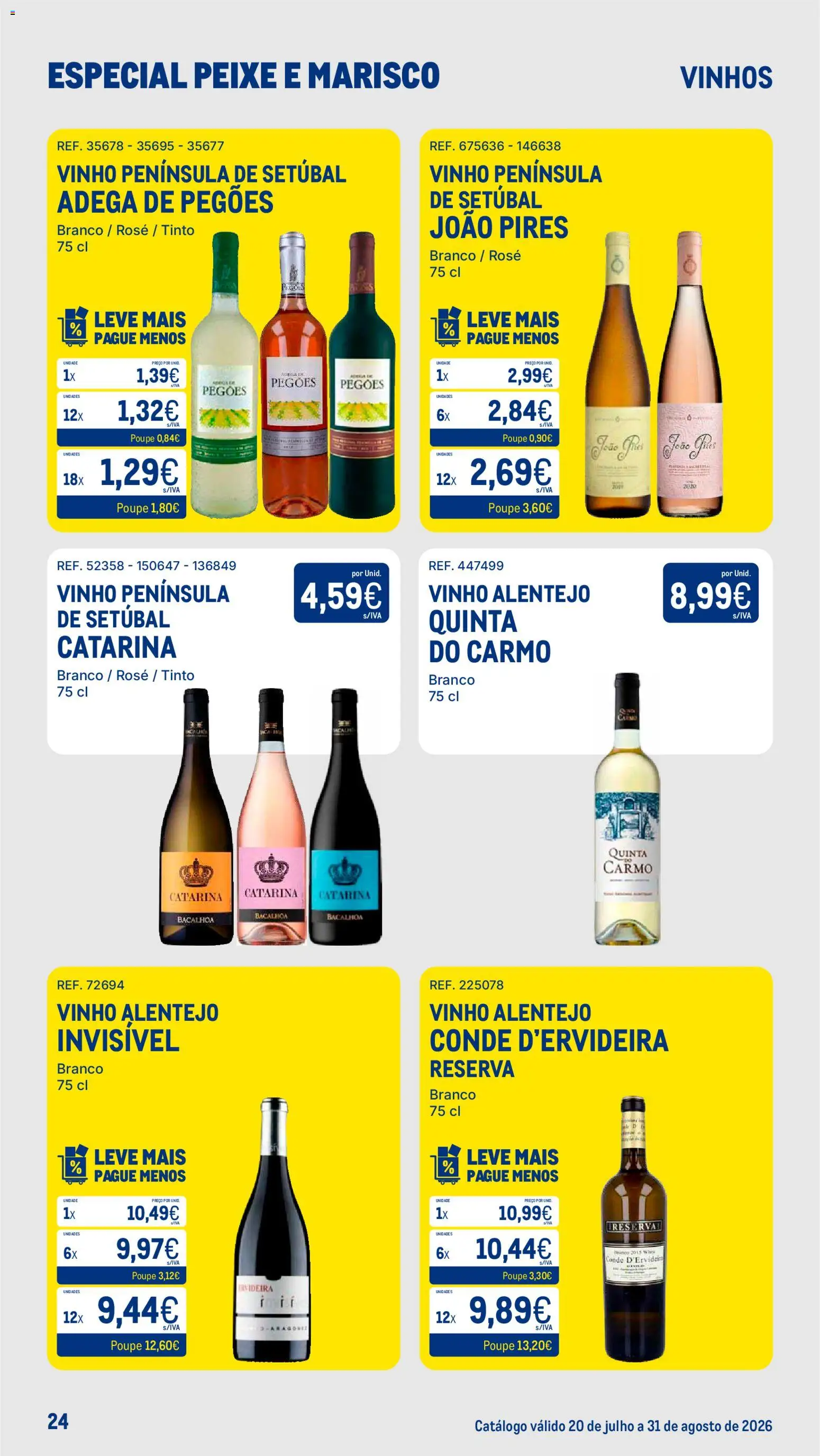 Makro Especial Peixe e Marisco │ válido de 20/07/2026 | Página: 24 | Produtos: Vinho, Peixe