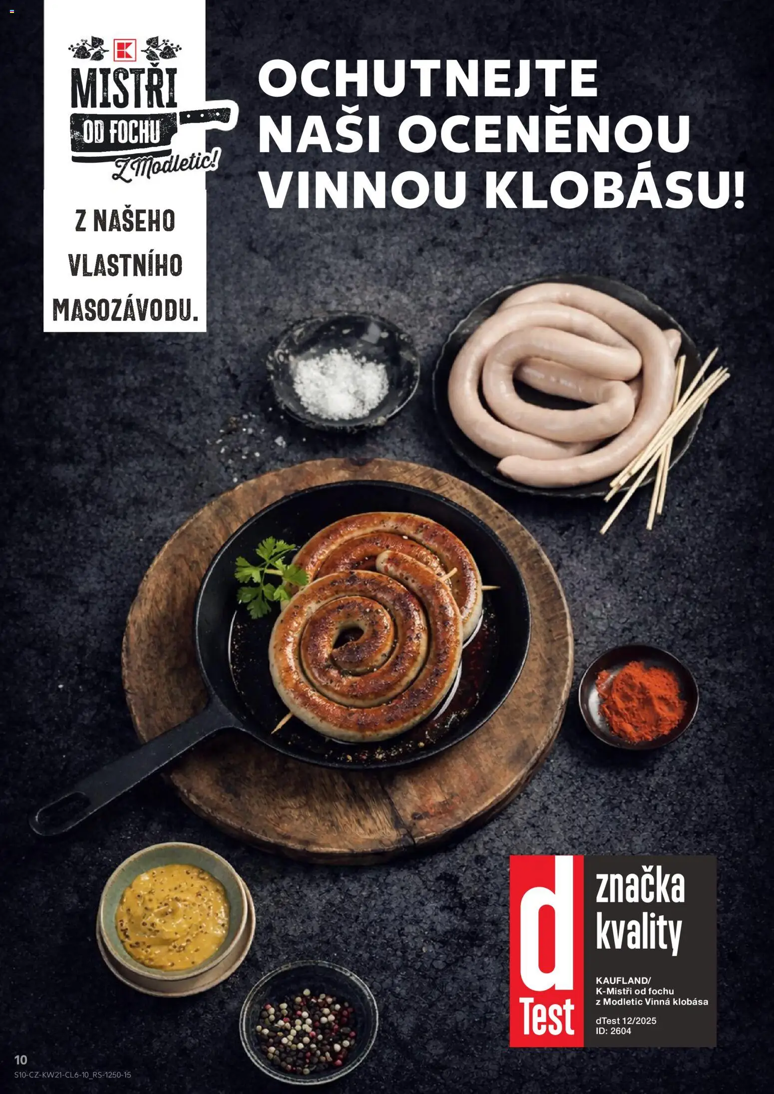 Kaufland leták - Praha 8 od 19.05.2026 | Strana: 10 | Produkty: Test, Vinná klobása, Klobása