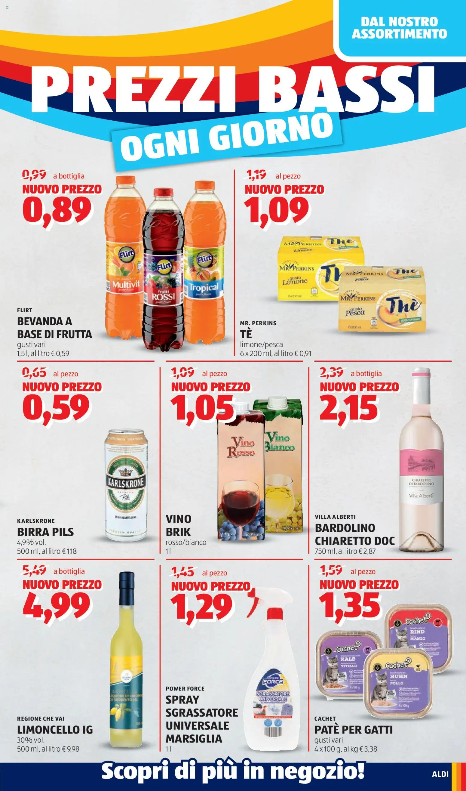Volantino Aldi del 01.06.2026 | Pagina: 7 | Prodotti: Birra, Limoncello, Liquore, Bottiglia
