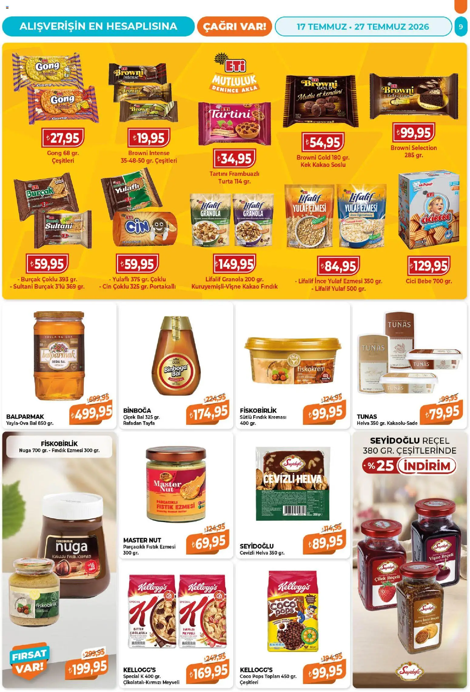 Çağrı Market Katalog - 17 Temmuz 2026 tarihinden itibaren geçerlidir | Sayfa: 9