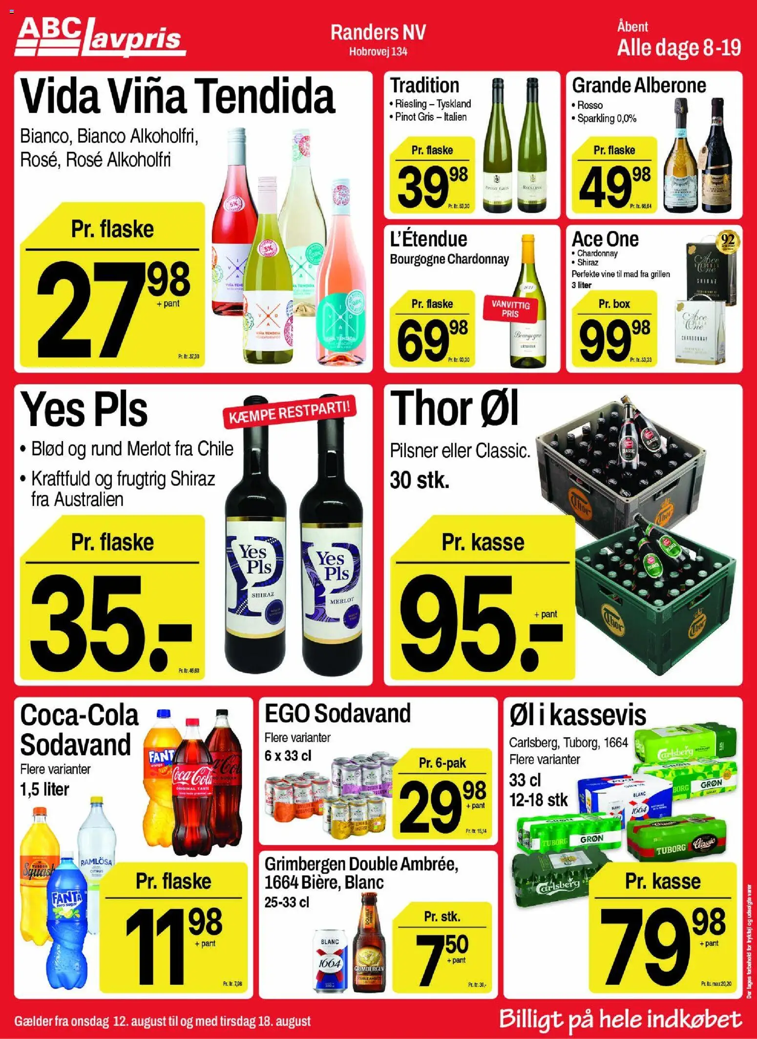 Abc Lavpris tilbudsavis – gyldig fra 12/08/2026 | Side: 4 | Produkter: Øl, Coca Cola, Sodavand, Fanta