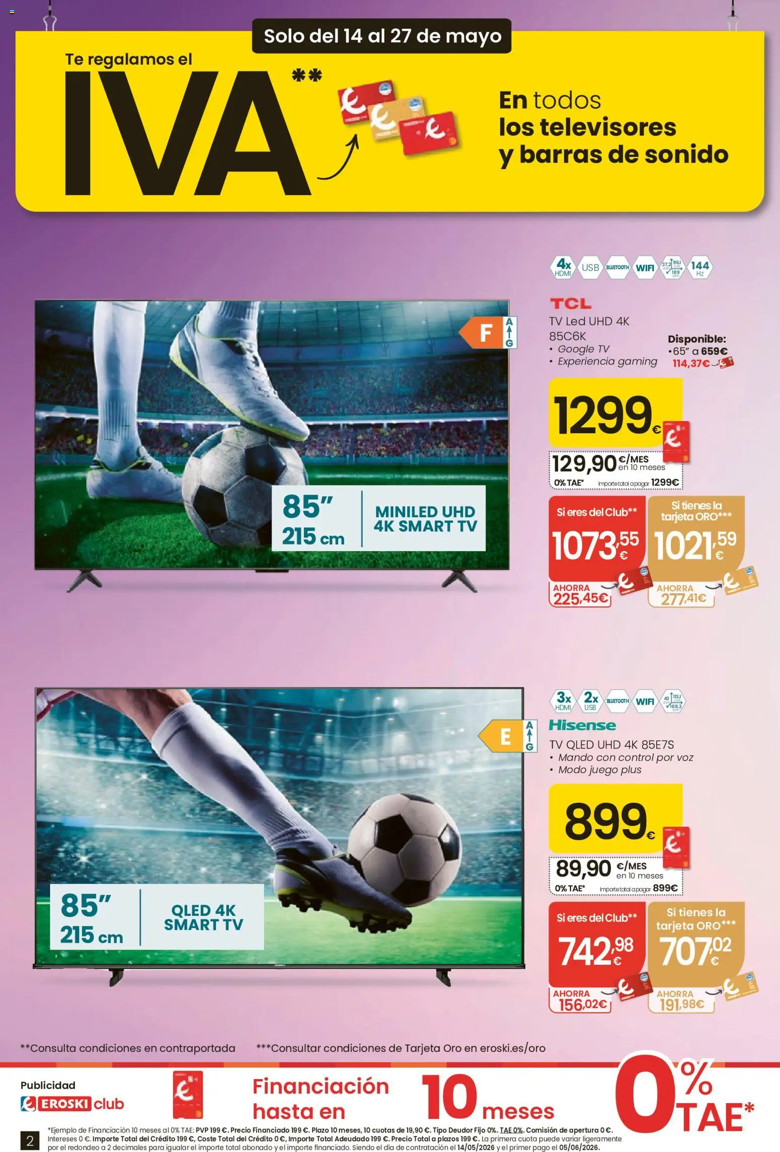Eroski Te regalamos el IVA  │ válido desde el 14.05.2026 | Página: 2 | Productos: Barras de sonido, Té
