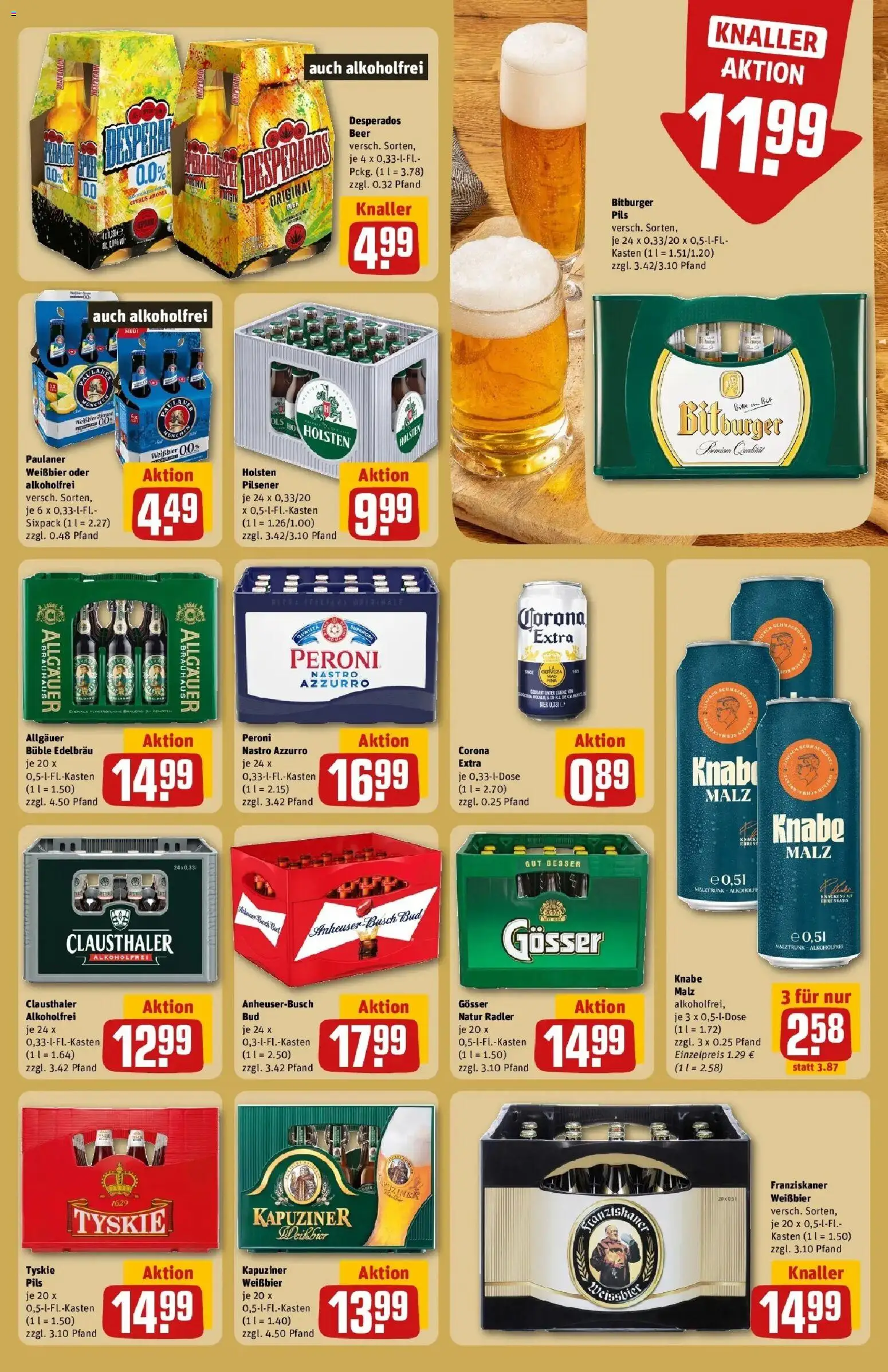 REWE Prospekt ab 03.08.2026 zum Blättern » Angebote | Seite: 21 | Produkte: Franziskaner, Tyskie, Bier, Paulaner