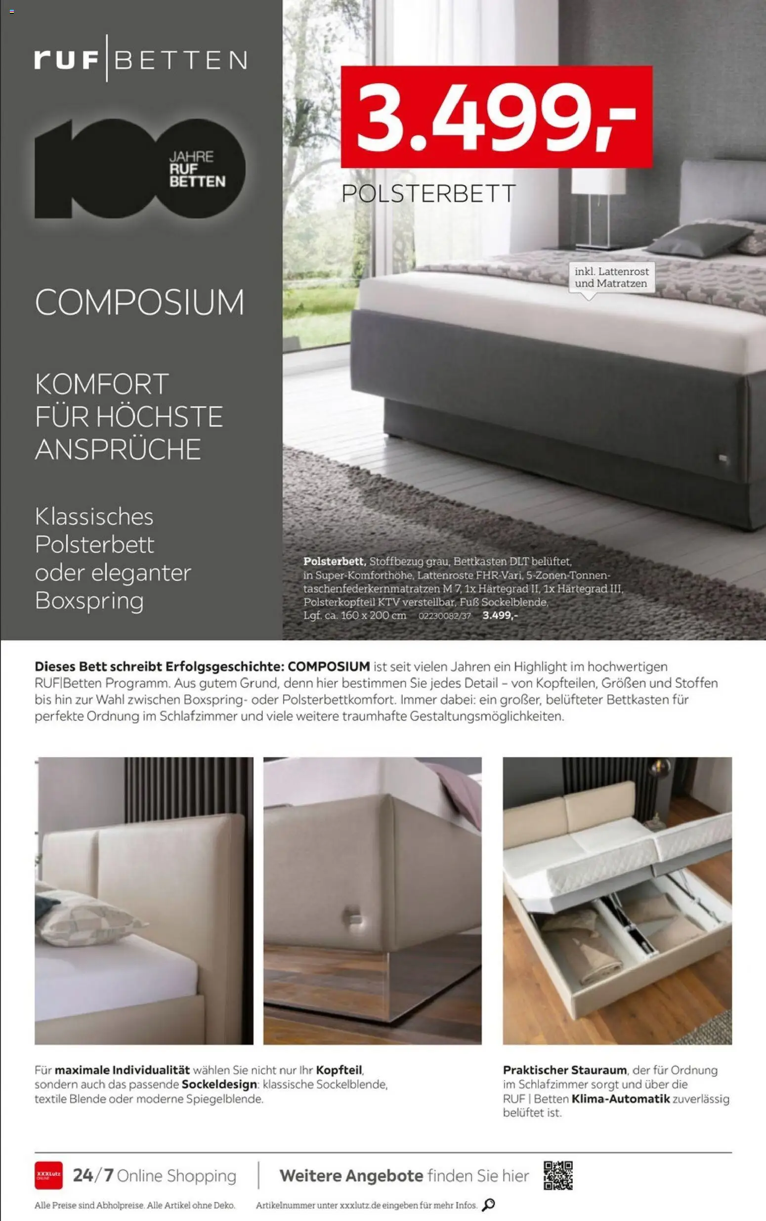 XXXLutz RUF BETTEN Spezial – gültig ab 03.10.2026 | Seite: 4 | Produkte: Bett, Lattenrost, Polsterbett