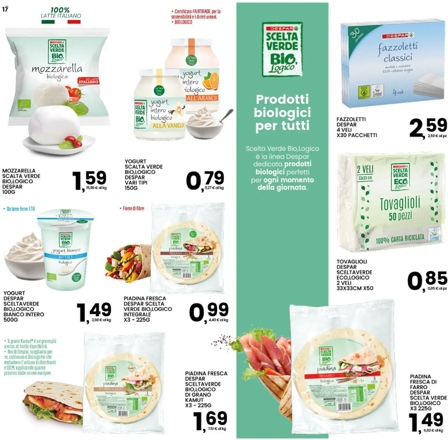 Volantino Interspar del 12/10/2026 | Pagina: 17 | Prodotti: Yogurt, Mozzarella, Latte, Yogurt bianco