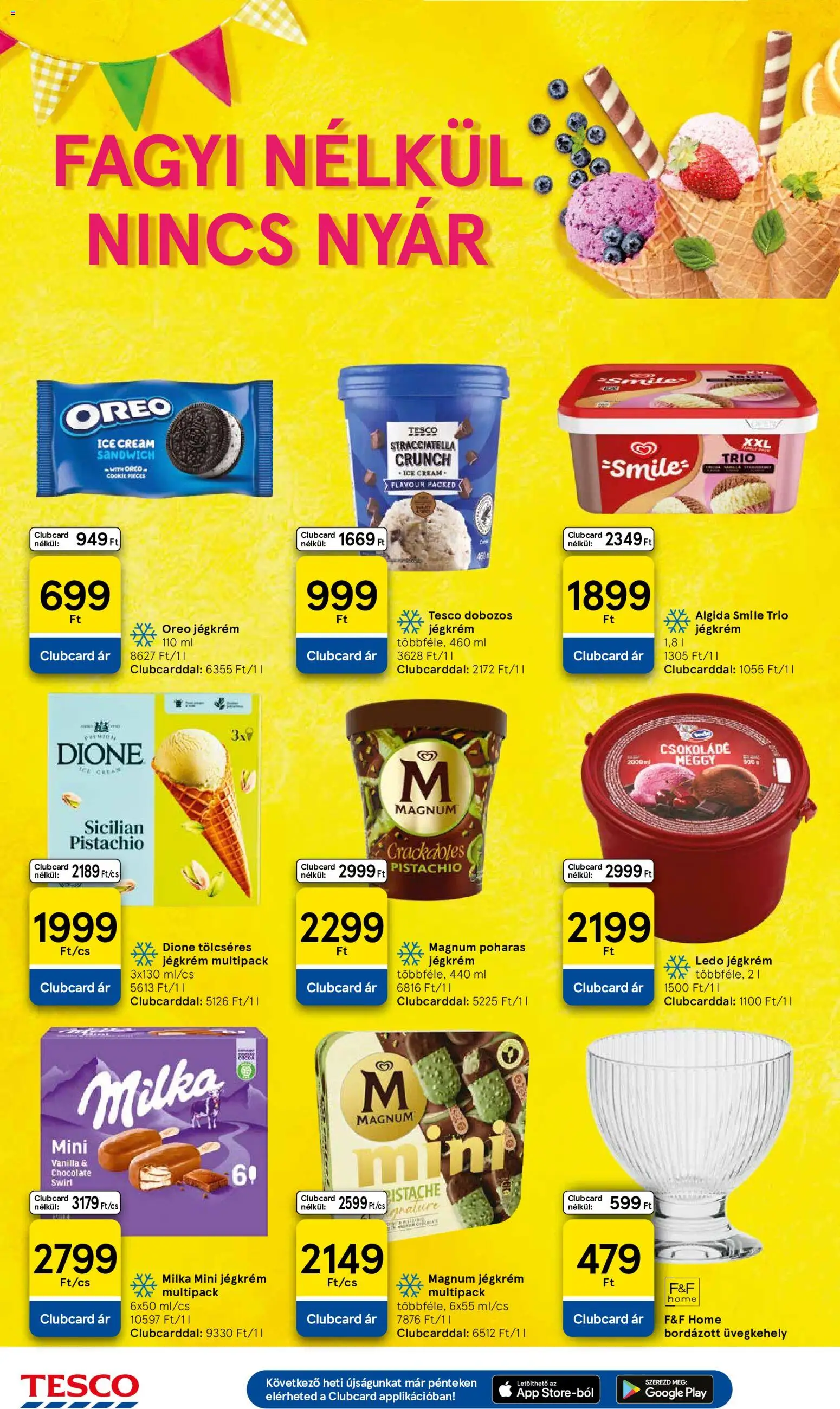 Tesco akciós ujság - amely érvényes a következő dátumtól: 11.06.2026 | Oldal: 8 | Termékek: Magnum, Meggy, Fagyi, Csokoládé
