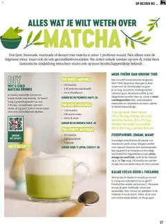 MATCHA, Een latte, limonade, marinade of dessert met matcha is zeker 't proberen waard. Niet alleen voor de felgroene kleur, maar ook de vele gezondheidsvoordelen. - Voorbeeld van een folder van Delhaize, geldig van 02.04.2026 | Pagina: 97