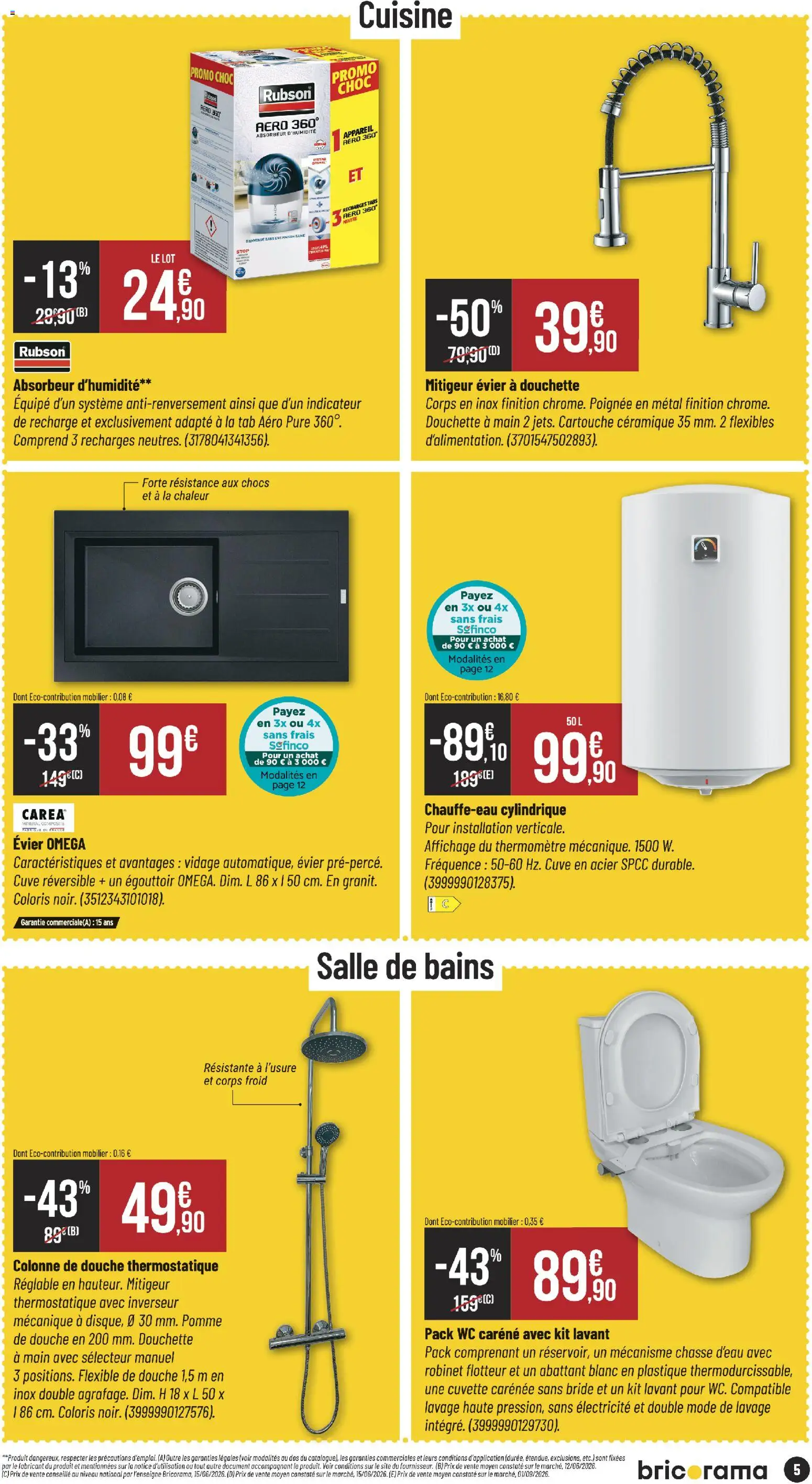 {H1} | Page: 5 | Produits: Pomme, Thermomètre, Colonne de douche, Absorbeur d'humidité