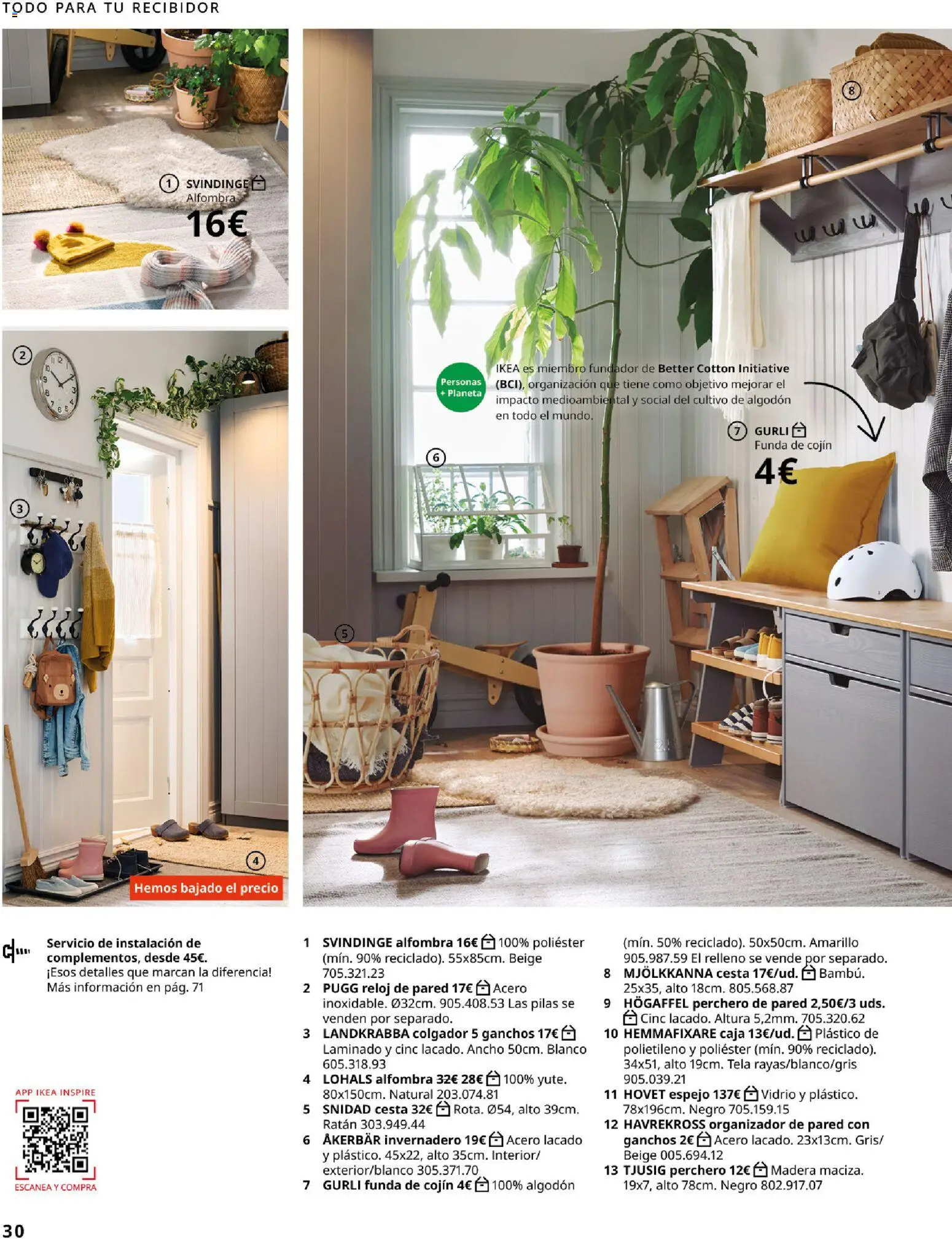 Catálogo IKEA Accesorios y decoración │ válido desde el 01/02/2026 | Página: 30 | Productos: Funda de cojín, Cojín, Cesta, Espejo